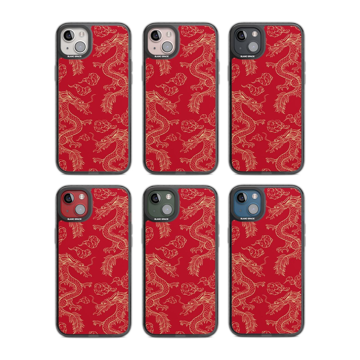 Red And Gold Dragon Pattern