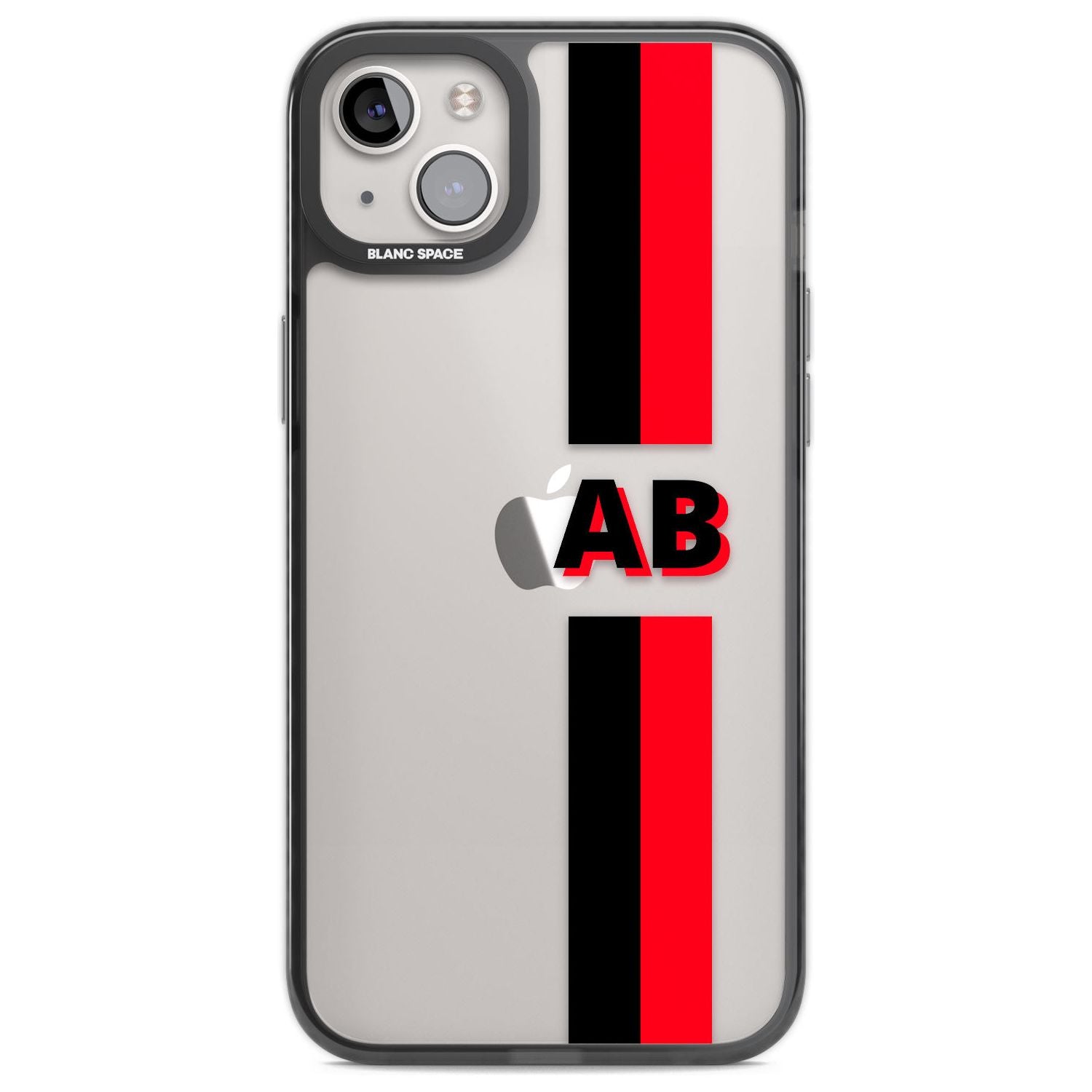 Personalised Clear Text 6C Custom Phone Case iPhone 14 Plus / Black Impact Case Blanc Space