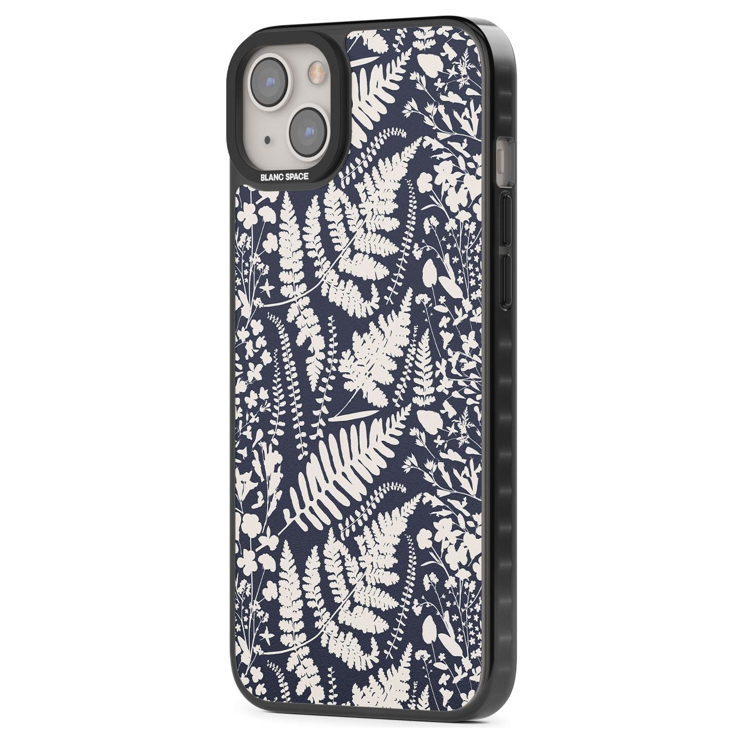 Wildflowers & Ferns On Navy