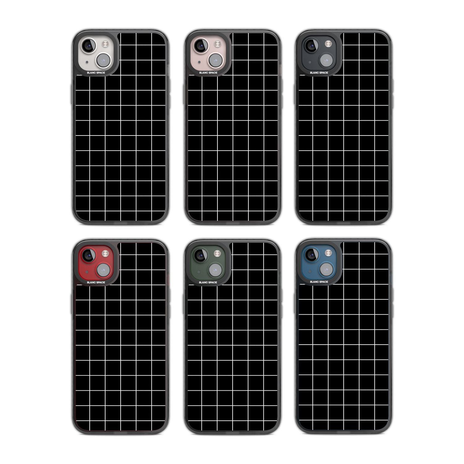 Minimalist Grid Pattern Black