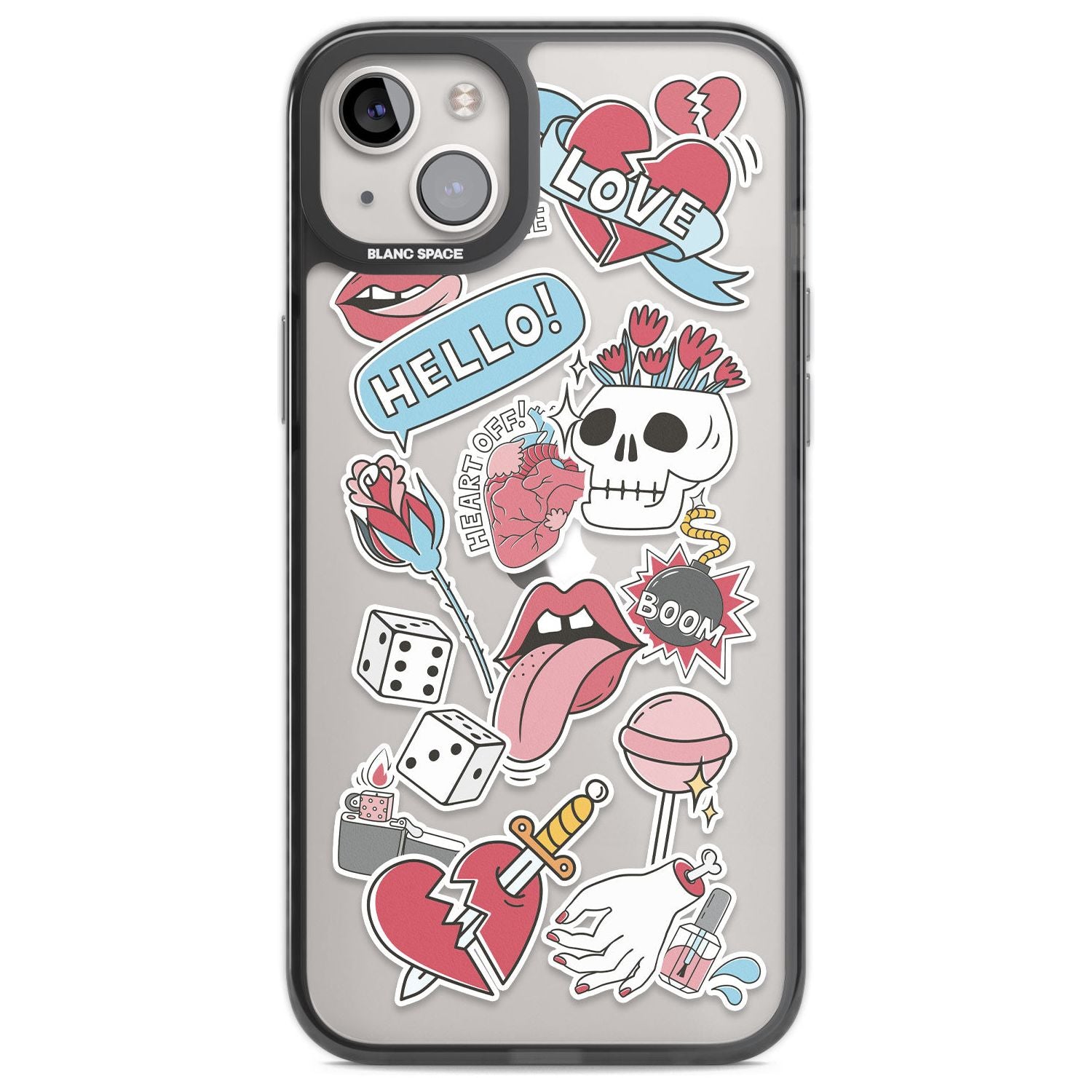 Skull & Flowers Stickers