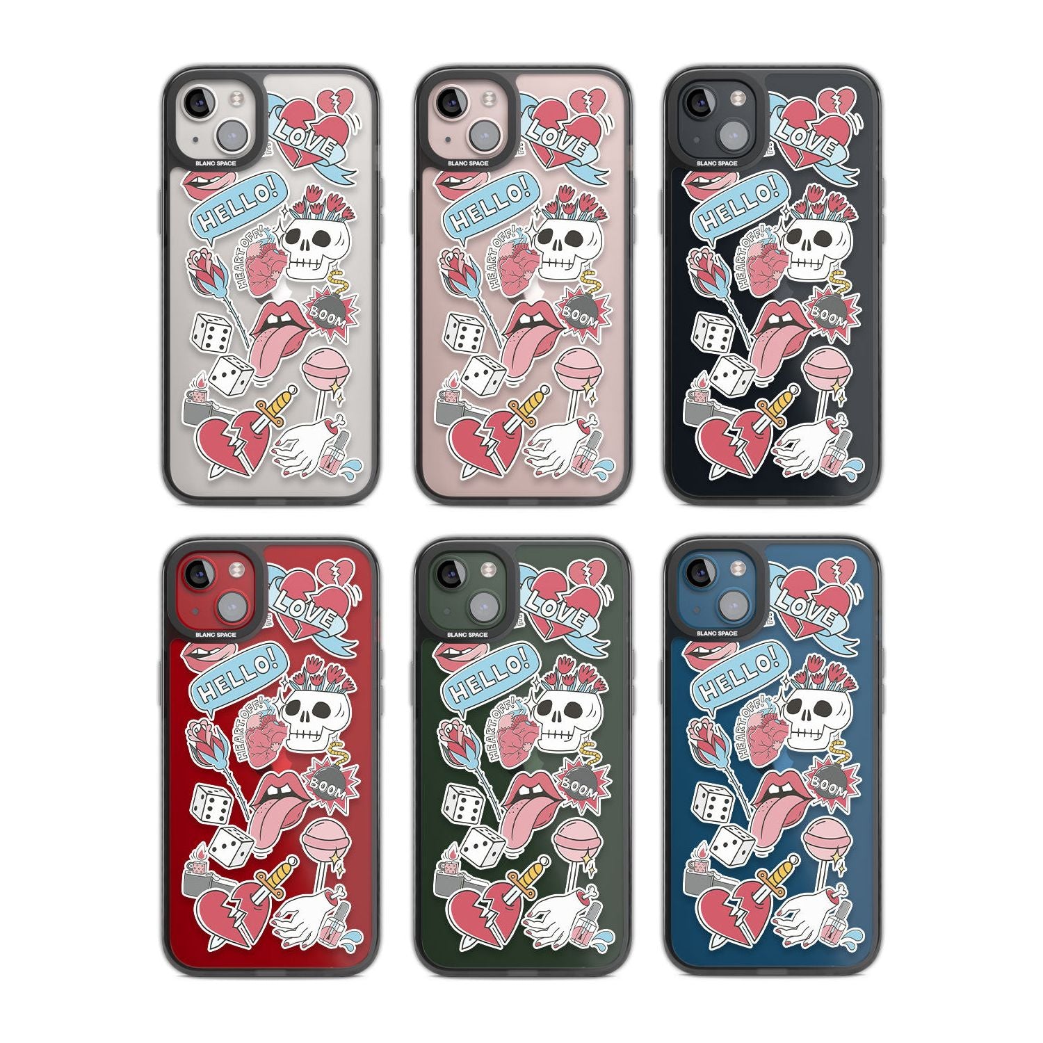 Skull & Flowers Stickers