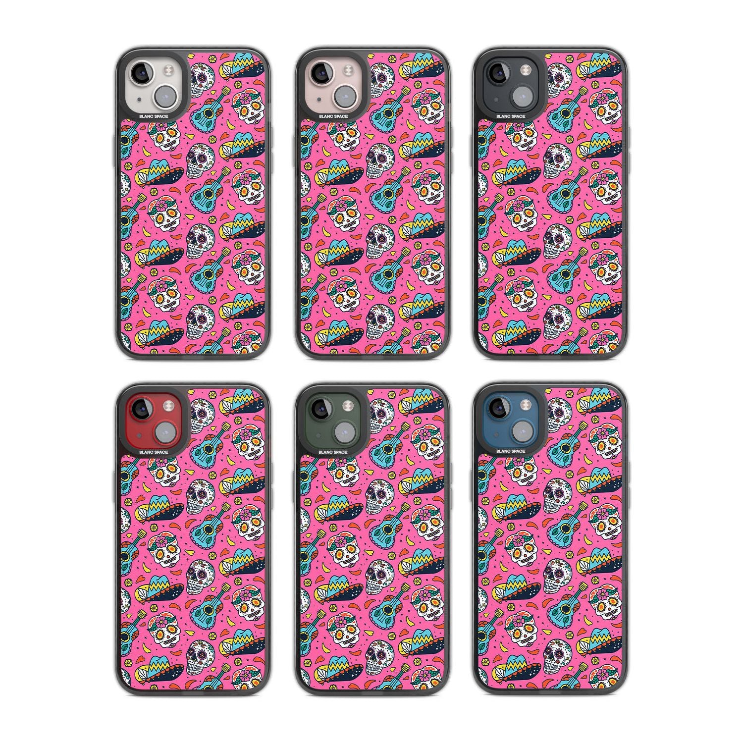Pink Day Of The Dead Pattern