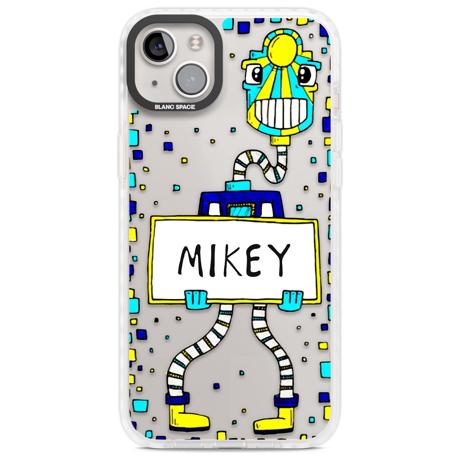 Personalised Tubes Guy Custom Phone Case iPhone 14 Plus / Impact Case Blanc Space