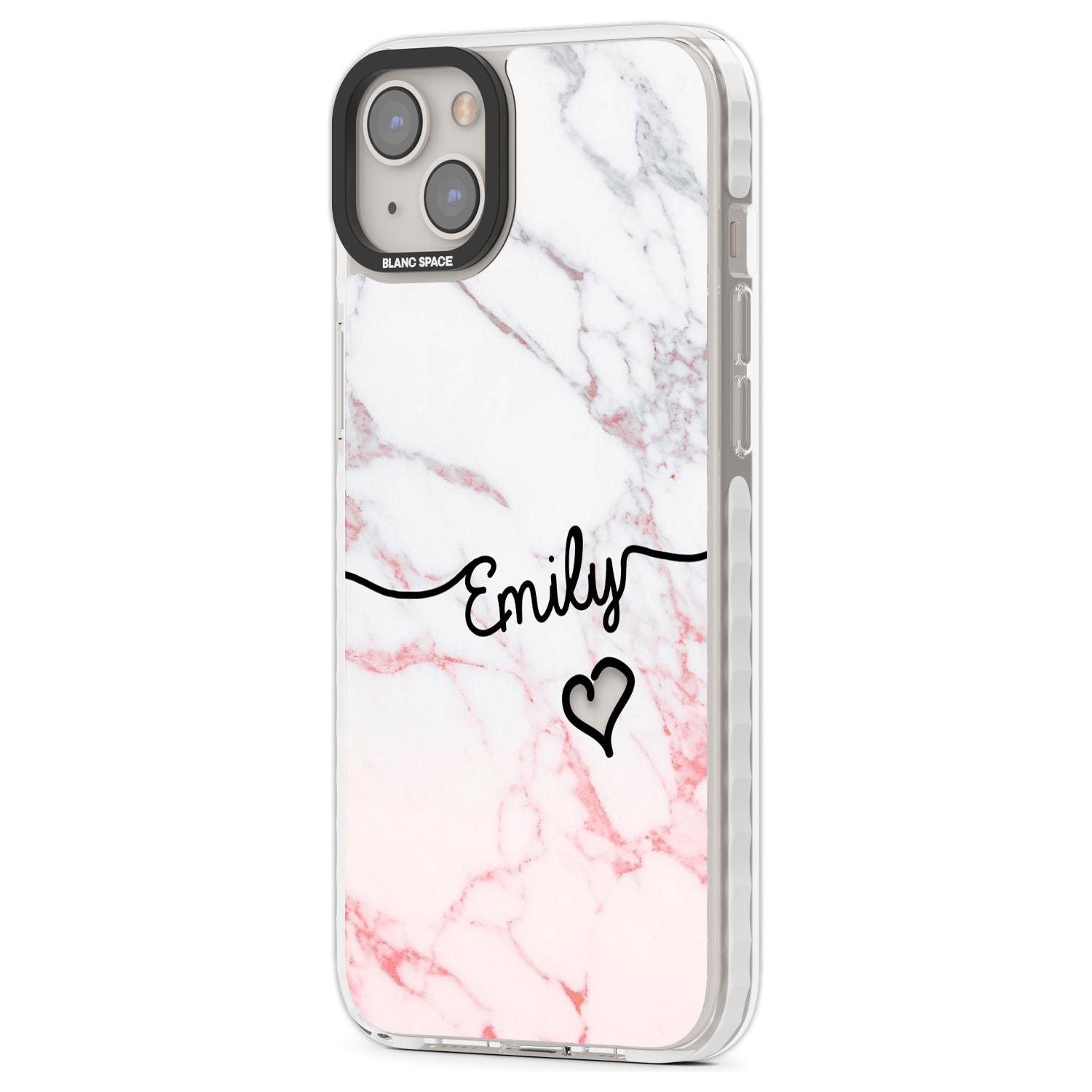 Personalised Pink Fade Marble Heart