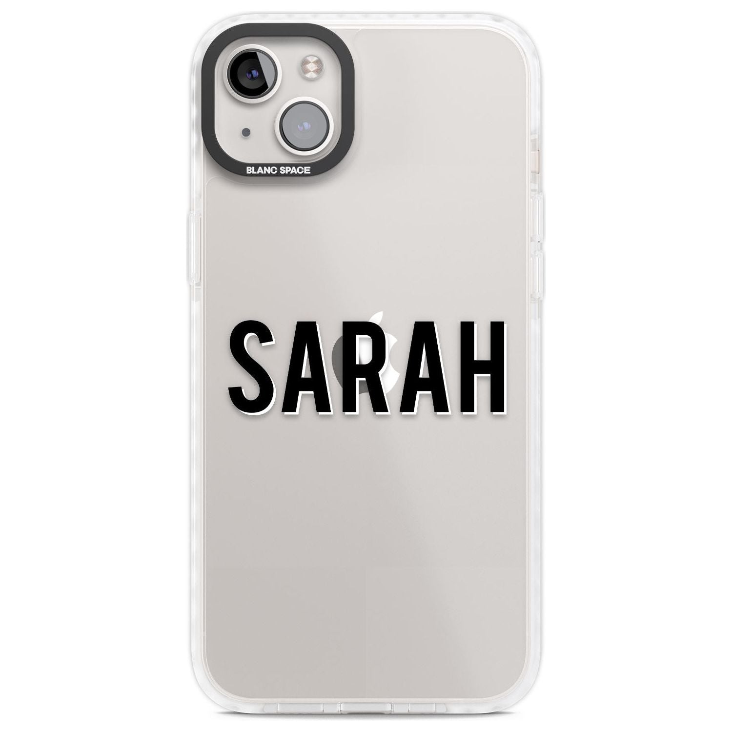 Personalised Clear Text 1A Custom Phone Case iPhone 14 Plus / Impact Case Blanc Space