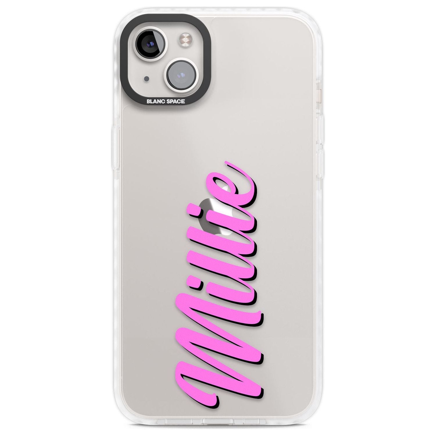 Personalised Clear Text 3C Custom Phone Case iPhone 14 Plus / Impact Case Blanc Space