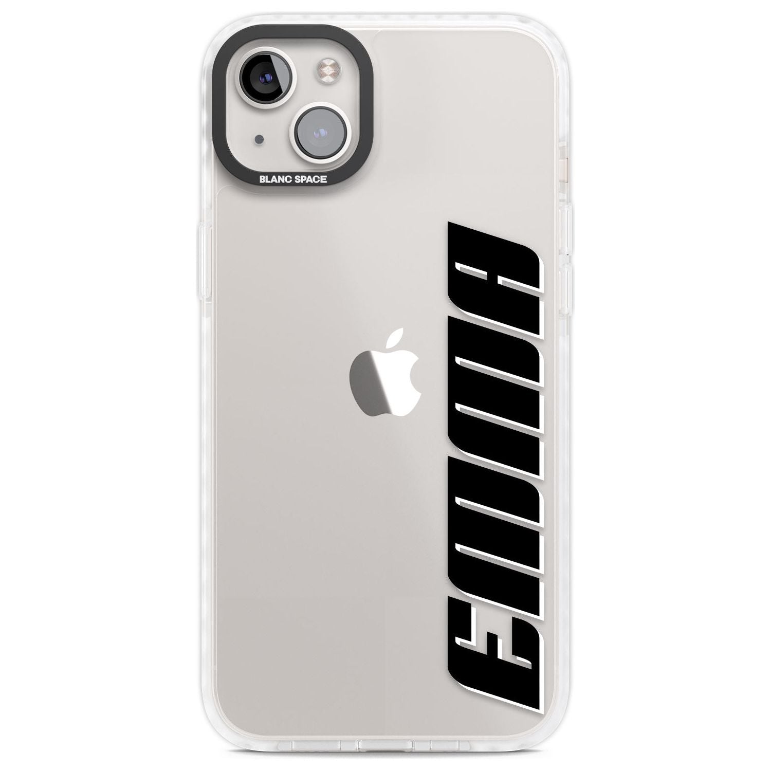Personalised Clear Text 4A Custom Phone Case iPhone 14 Plus / Impact Case Blanc Space