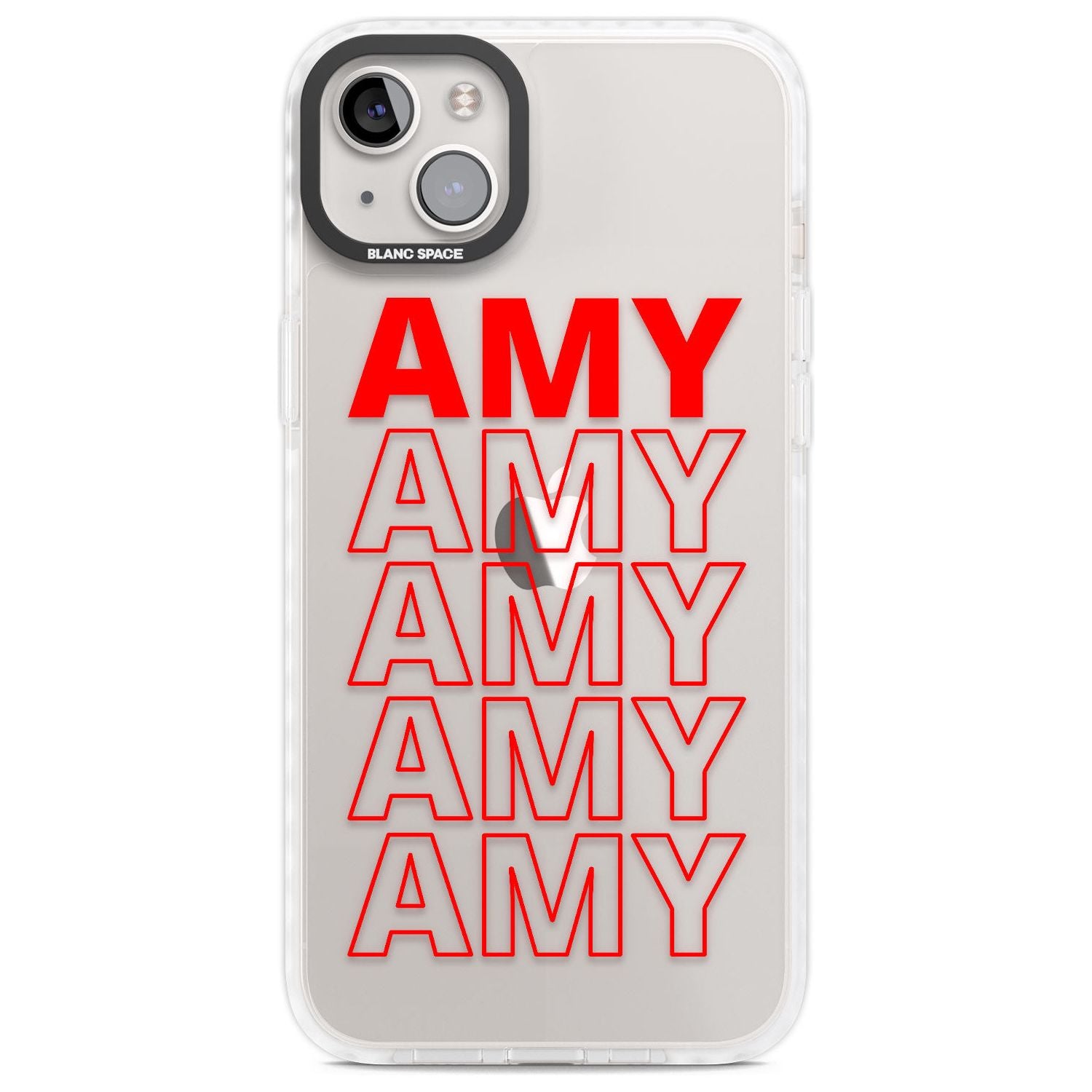 Personalised Clear Text 5B Custom Phone Case iPhone 14 Plus / Impact Case Blanc Space