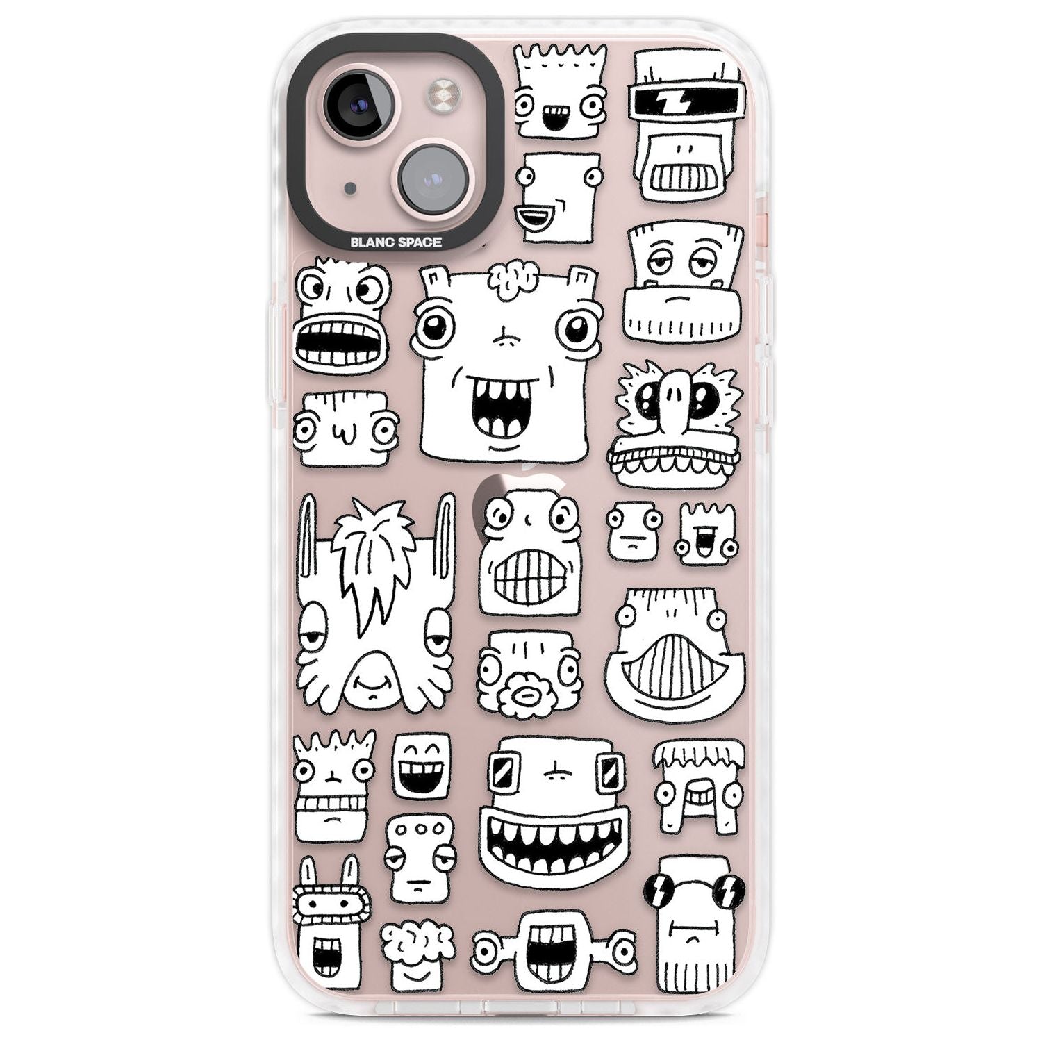 Burst Heads Phone Case iPhone 14 Plus / Impact Case Blanc Space
