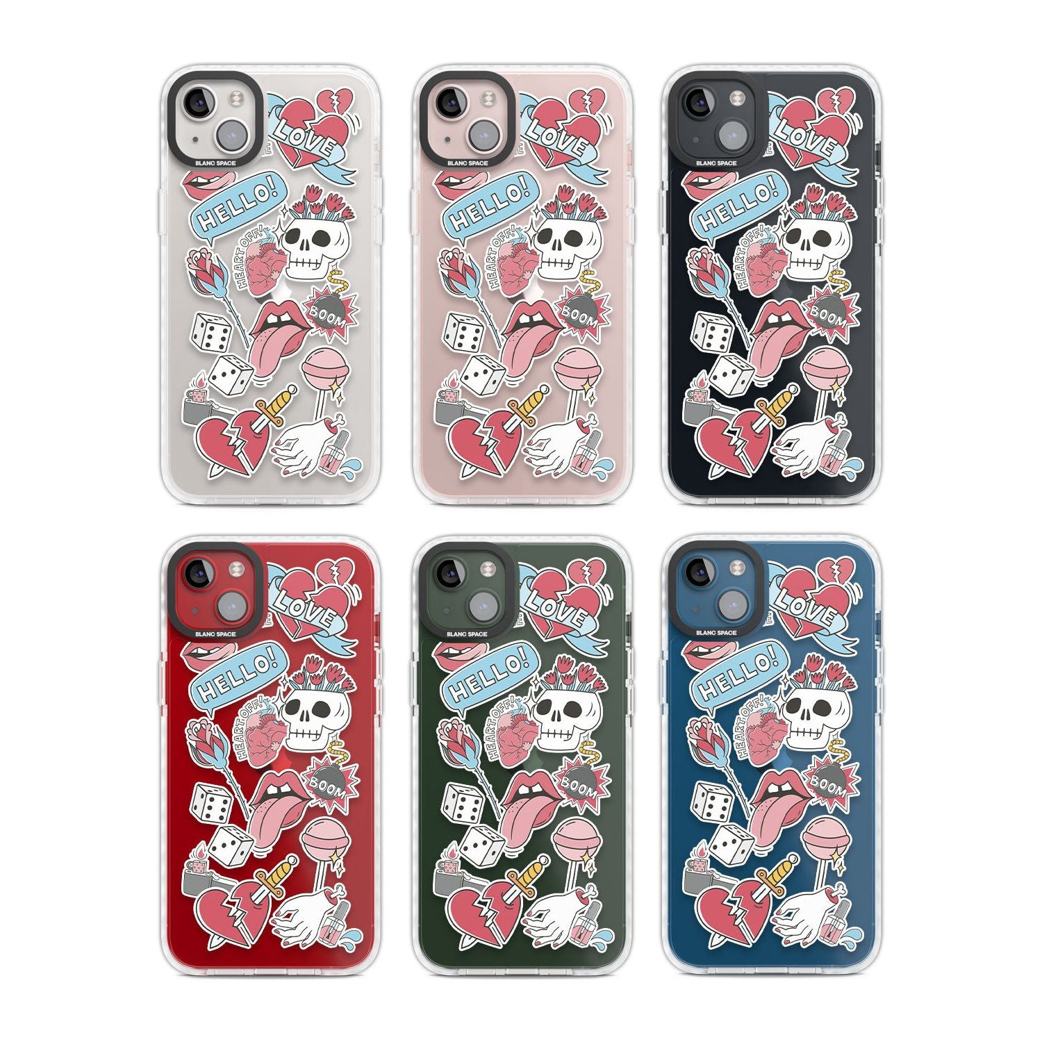 Skull & Flowers Stickers