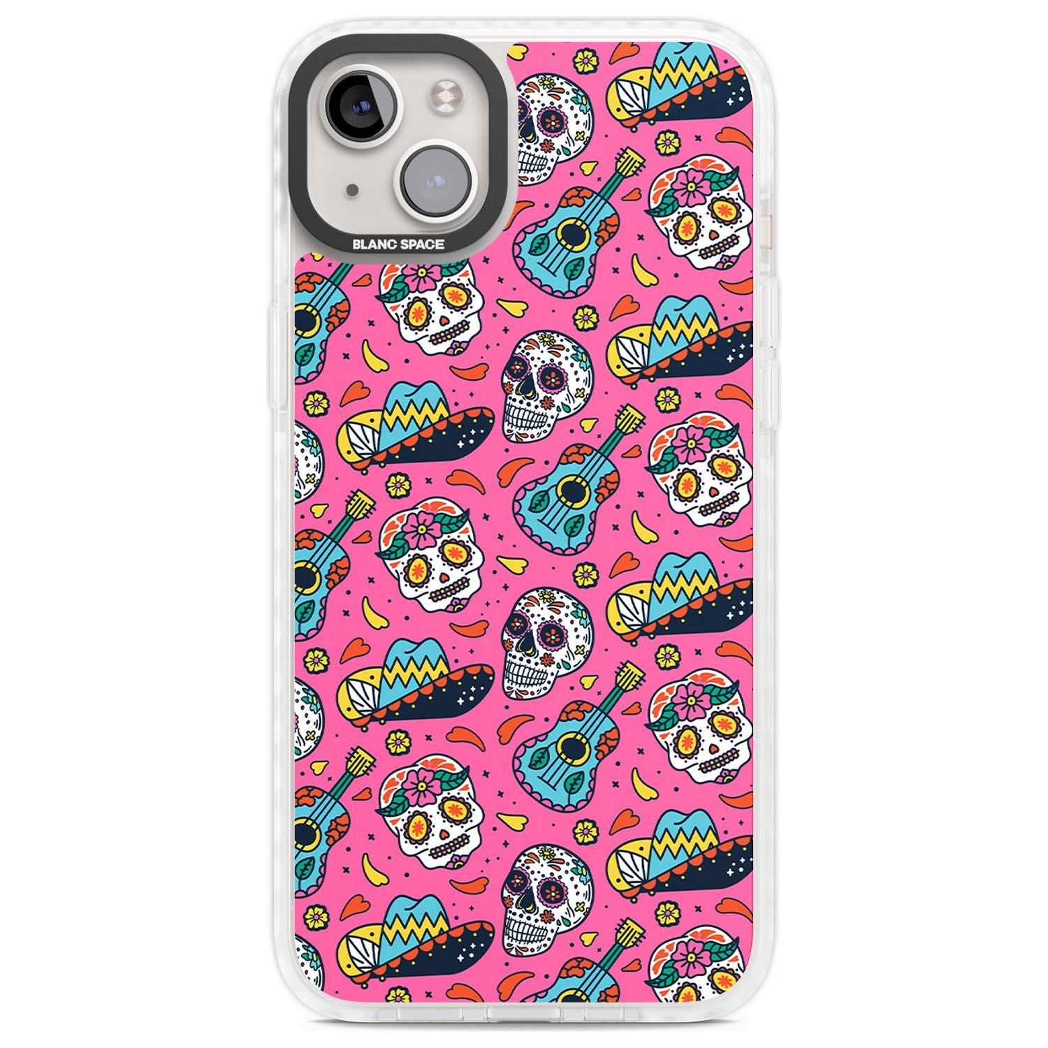 Pink Day Of The Dead Pattern