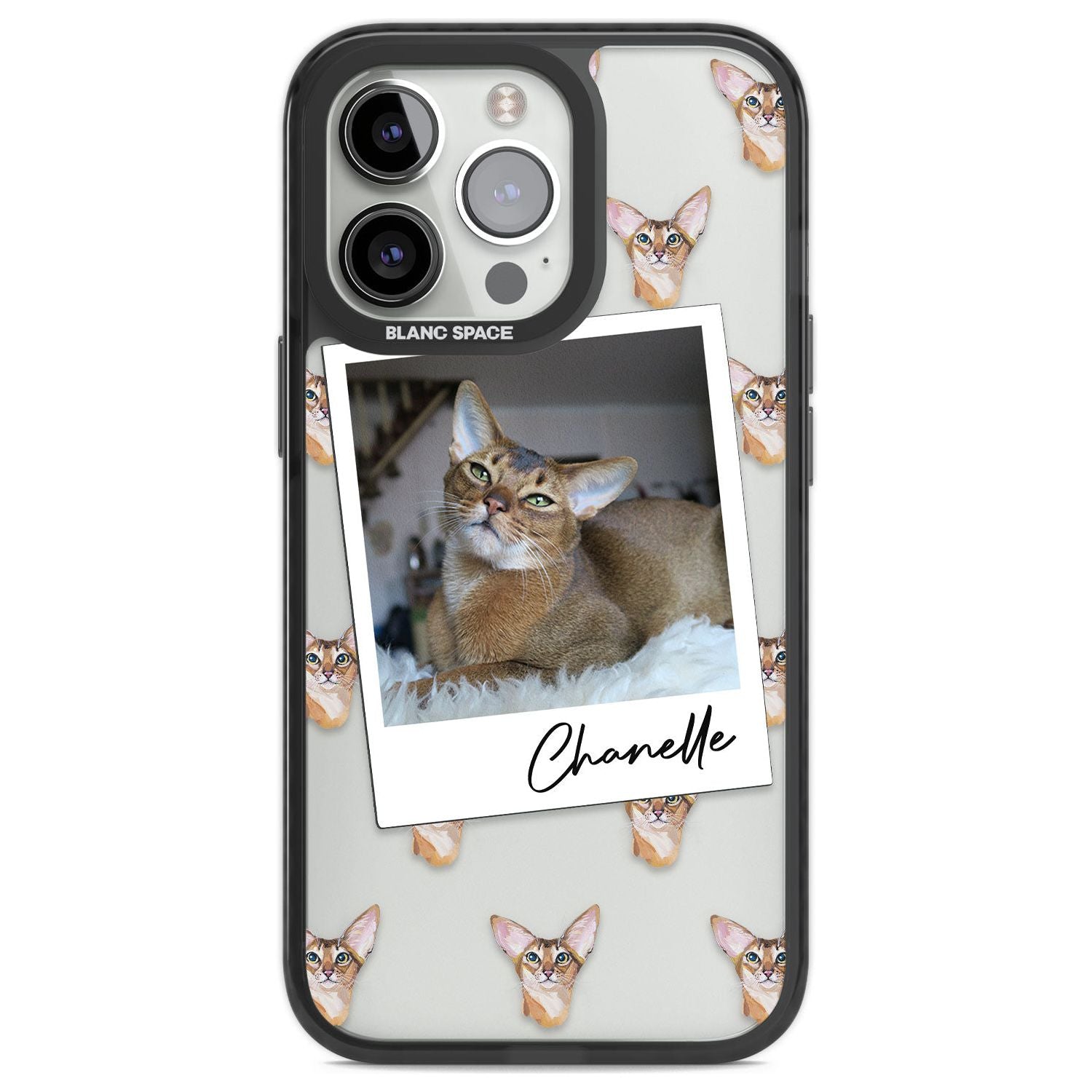 Personalised Abyssinian Cat Photo Custom Phone Case iPhone 13 Pro / Black Impact Case,iPhone 14 Pro / Black Impact Case,iPhone 15 Pro Max / Black Impact Case,iPhone 15 Pro / Black Impact Case Blanc Space