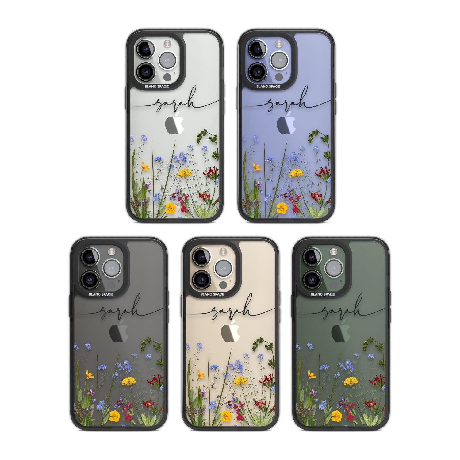 White Stars on Clear Phone Case for iPhone 14 Pro