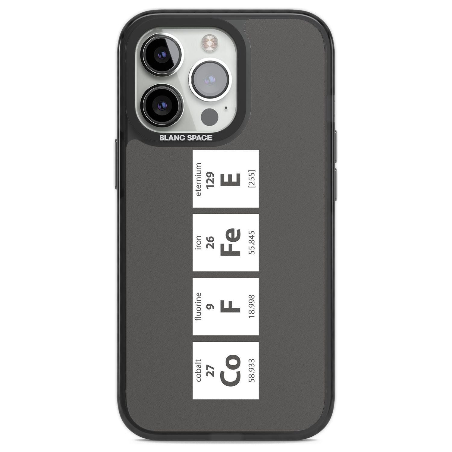 Coffee Element (Grey) Phone Case iPhone 13 Pro / Black Impact Case,iPhone 14 Pro / Black Impact Case,iPhone 15 Pro Max / Black Impact Case,iPhone 15 Pro / Black Impact Case Blanc Space
