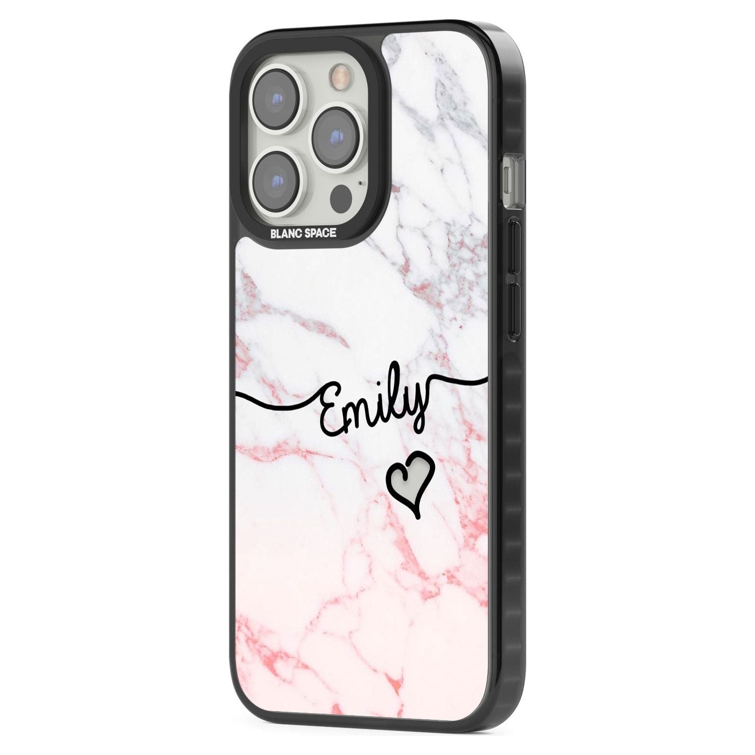 Personalised Pink Fade Marble Heart