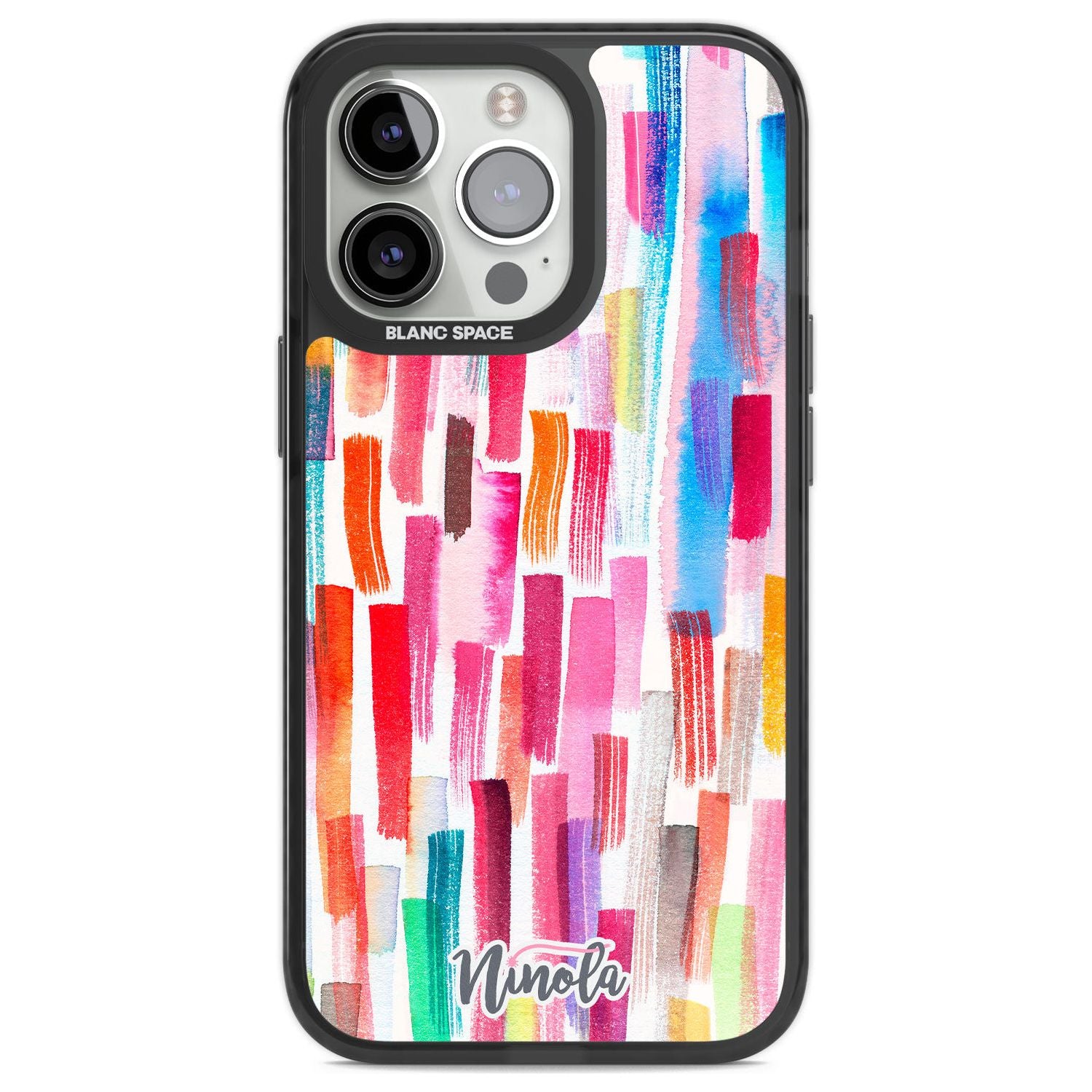 Colorful Brushstrokes Phone Case iPhone 13 Pro / Black Impact Case,iPhone 14 Pro / Black Impact Case,iPhone 15 Pro Max / Black Impact Case,iPhone 15 Pro / Black Impact Case Blanc Space