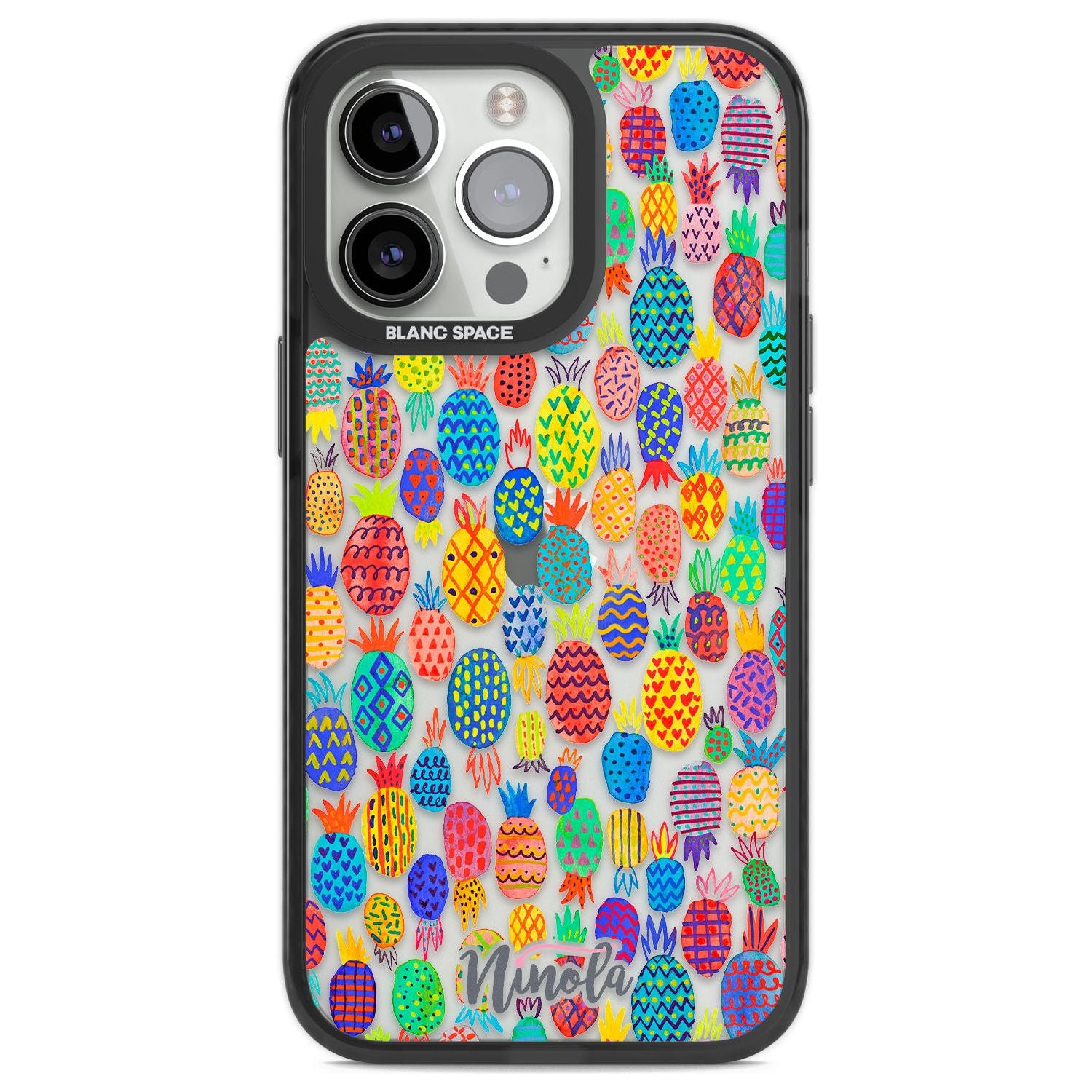 Cute Pineapples Phone Case iPhone 13 Pro / Black Impact Case,iPhone 14 Pro / Black Impact Case,iPhone 15 Pro Max / Black Impact Case,iPhone 15 Pro / Black Impact Case Blanc Space