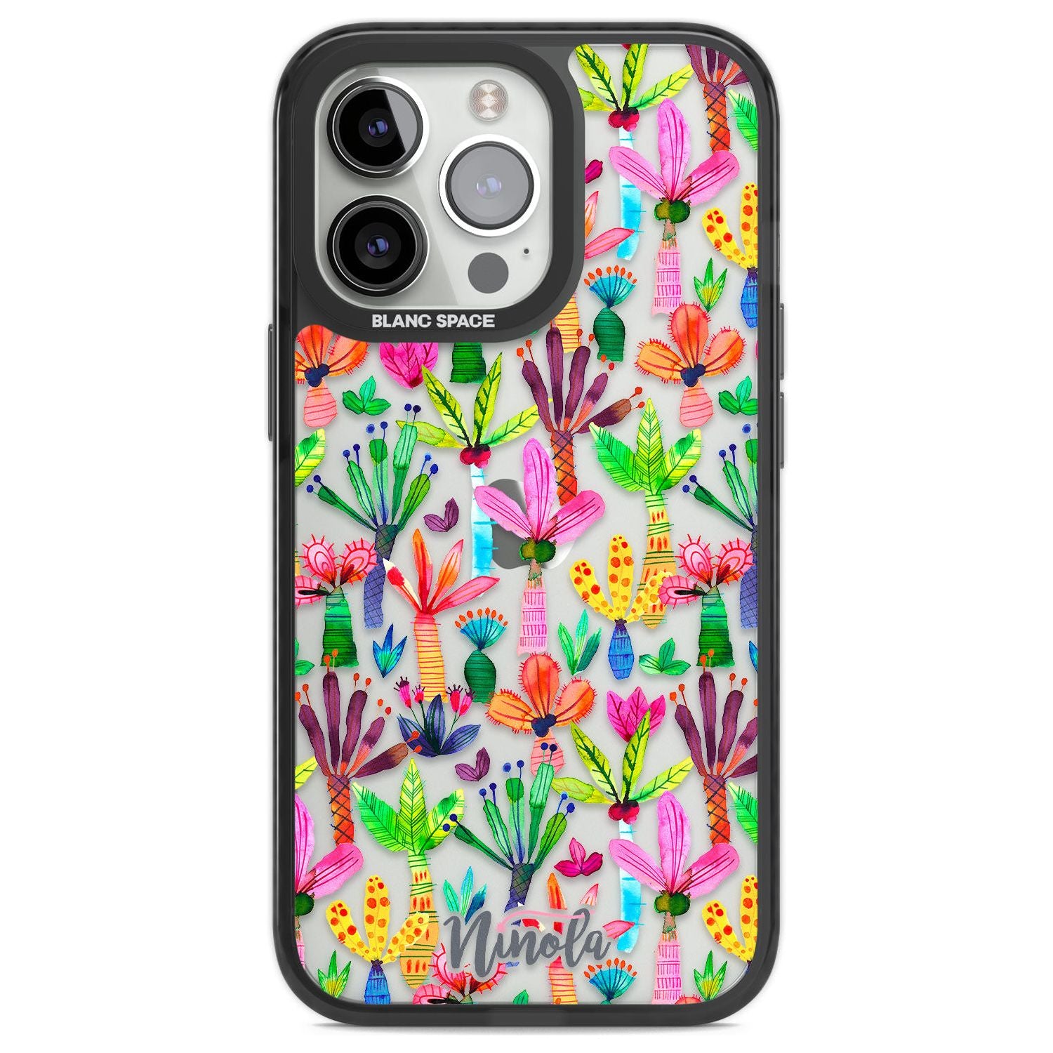 Palms Garden Phone Case iPhone 13 Pro / Black Impact Case,iPhone 14 Pro / Black Impact Case,iPhone 15 Pro Max / Black Impact Case,iPhone 15 Pro / Black Impact Case Blanc Space