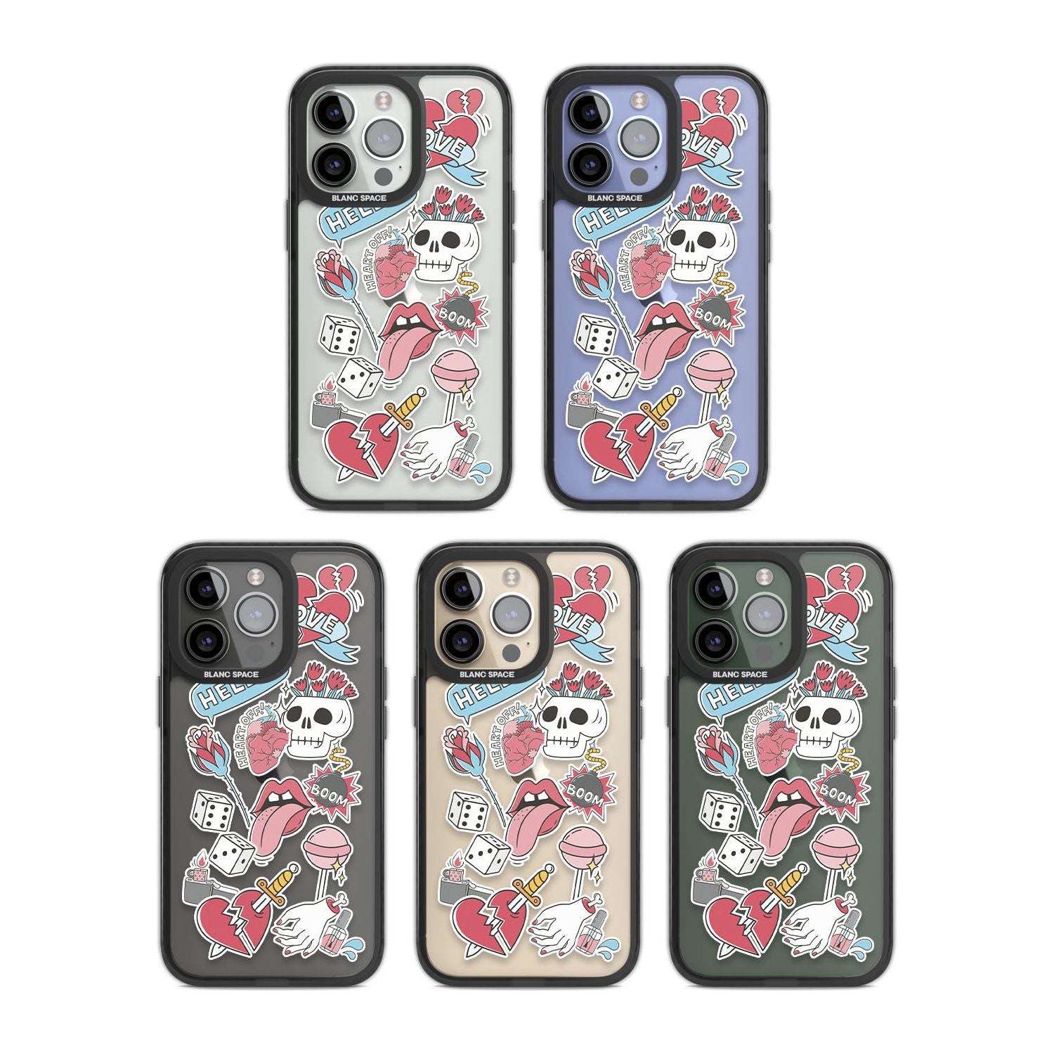 Skull & Flowers Stickers