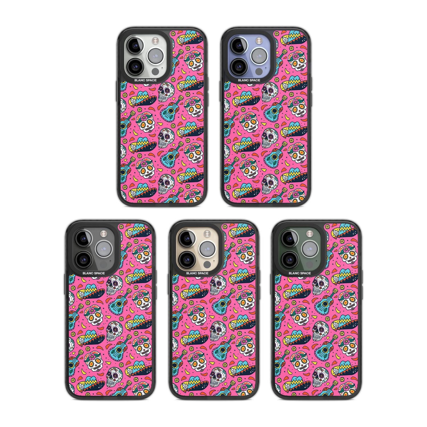 Pink Day Of The Dead Pattern
