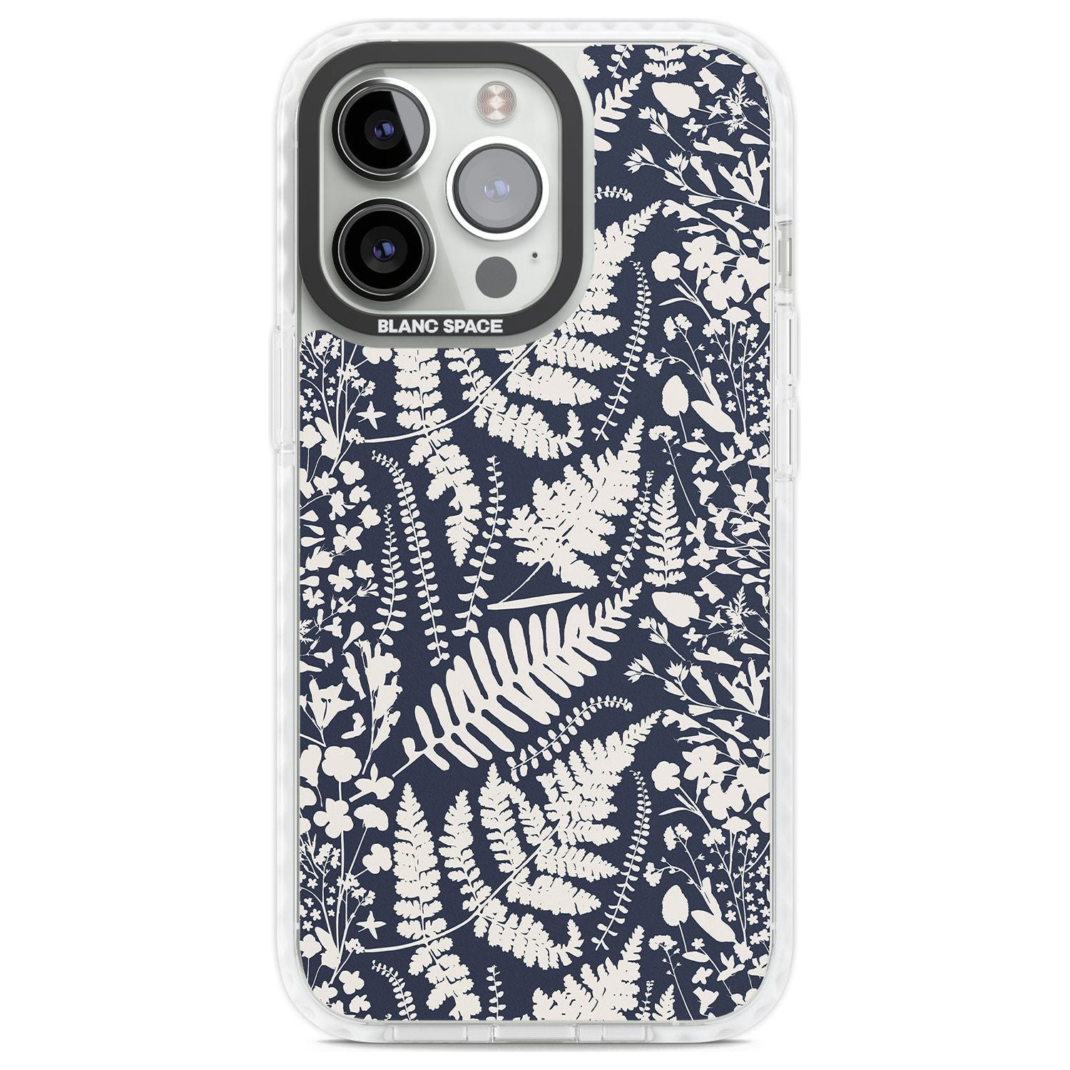 Wildflowers & Ferns On Navy