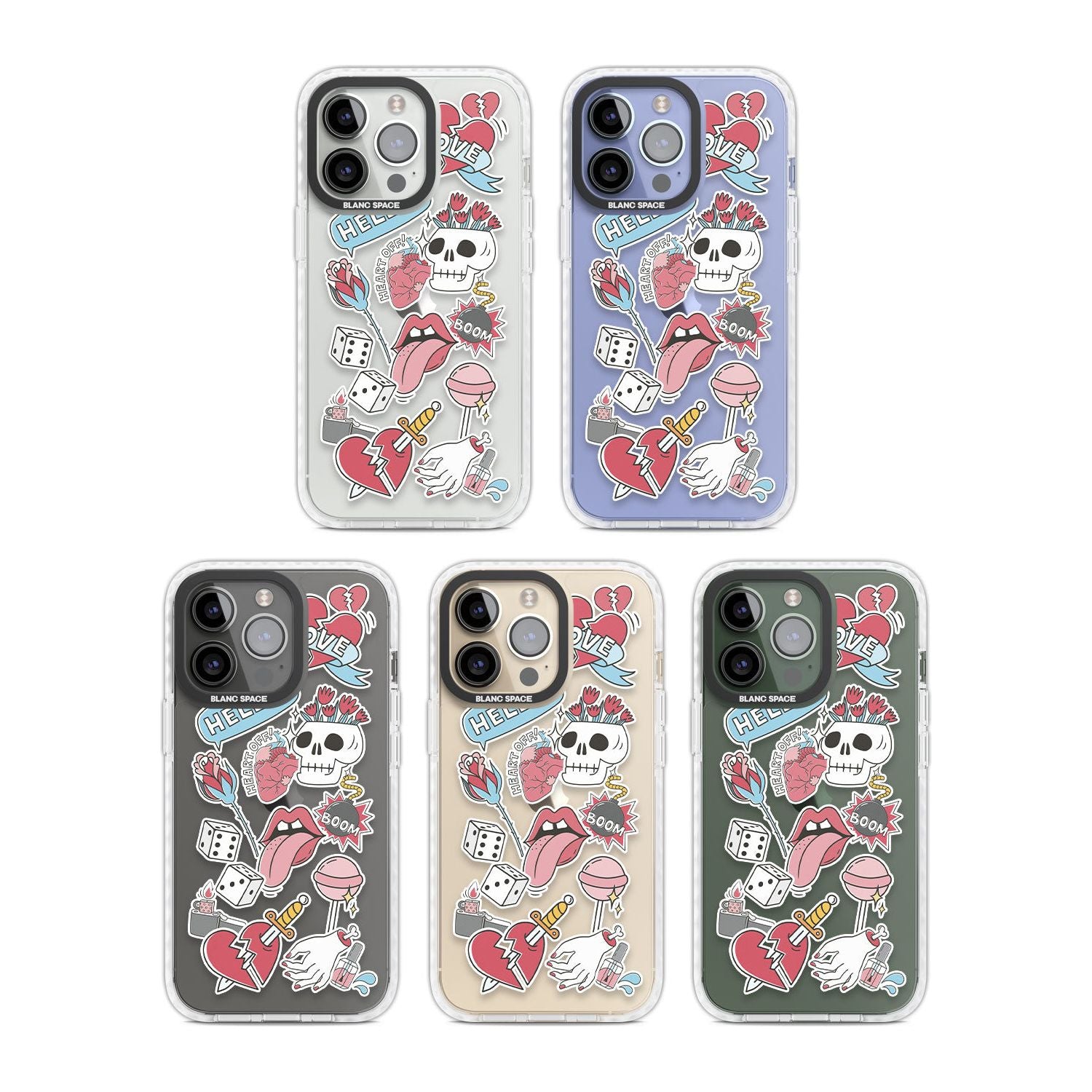 Skull & Flowers Stickers