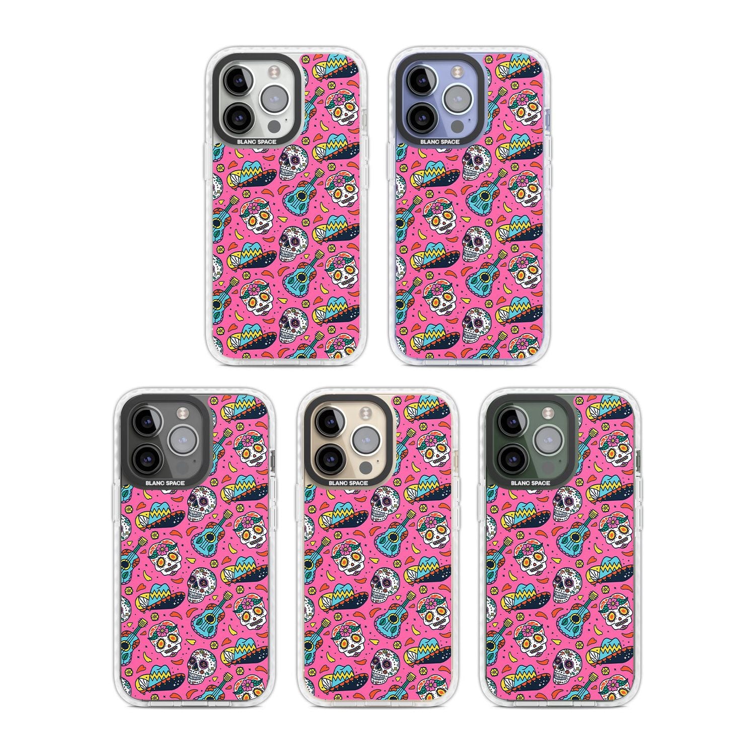 Pink Day Of The Dead Pattern