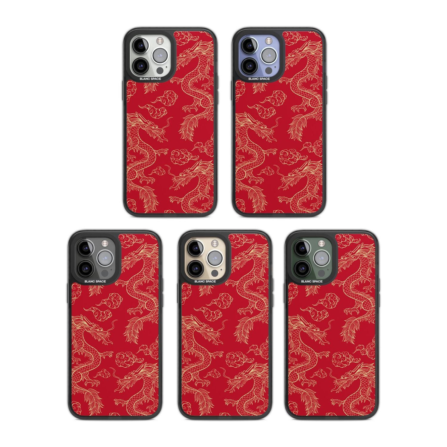 Red And Gold Dragon Pattern