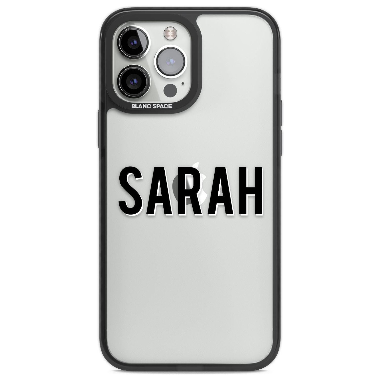 Personalised Clear Text 1A Custom Phone Case iPhone 13 Pro Max / Black Impact Case,iPhone 14 Pro Max / Black Impact Case Blanc Space