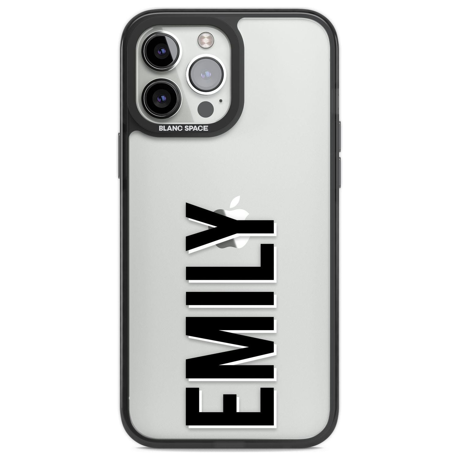Personalised Clear Text 3A Custom Phone Case iPhone 13 Pro Max / Black Impact Case,iPhone 14 Pro Max / Black Impact Case Blanc Space