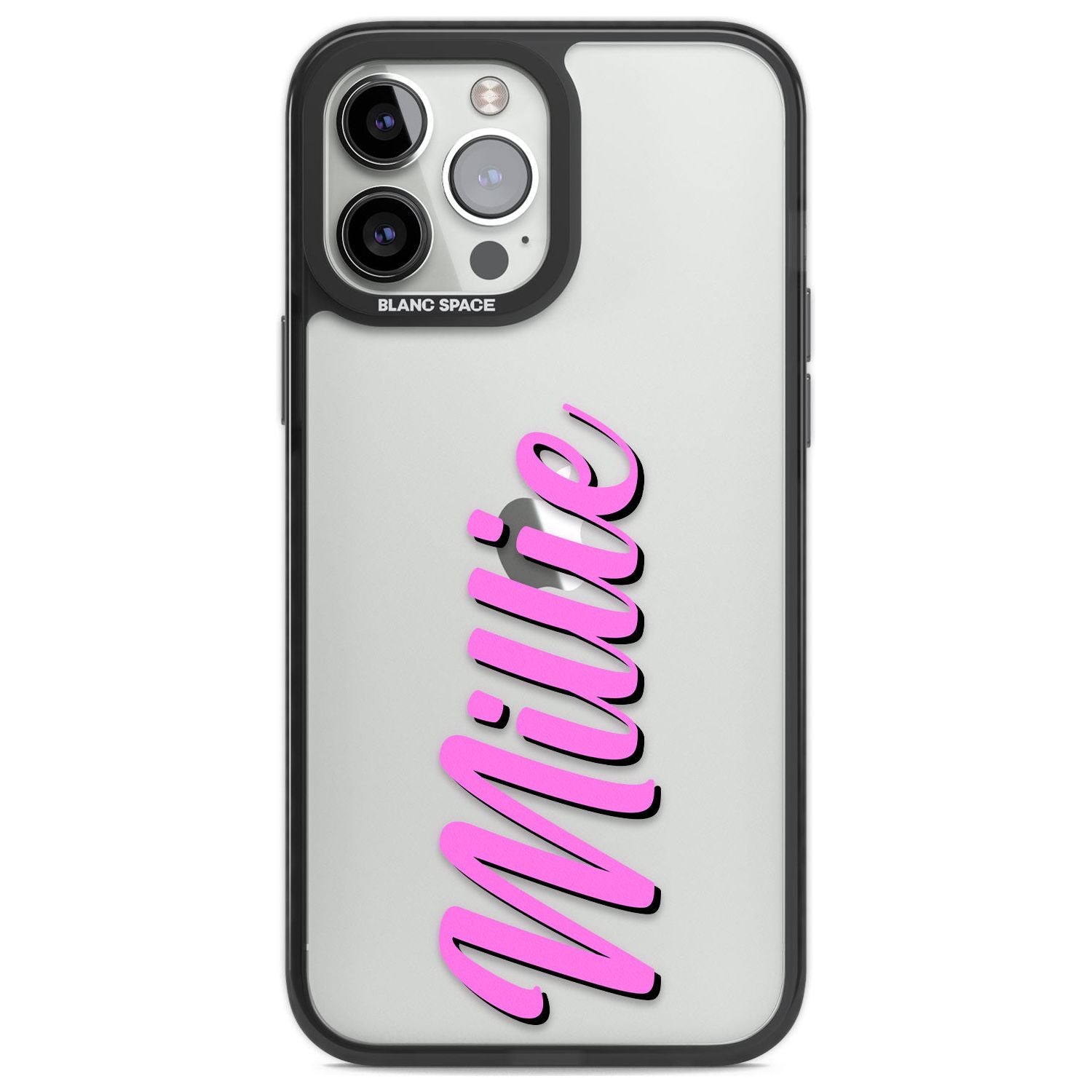 Personalised Clear Text 3C Custom Phone Case iPhone 13 Pro Max / Black Impact Case,iPhone 14 Pro Max / Black Impact Case Blanc Space