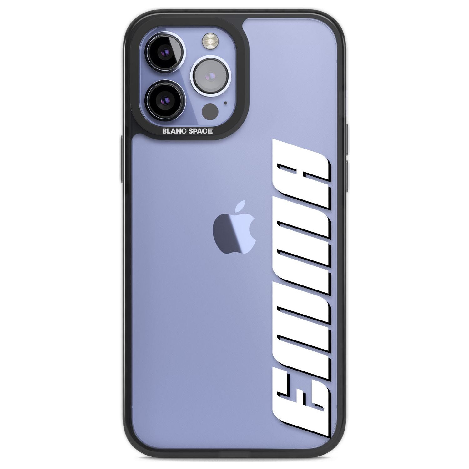 Personalised Clear Text 4B Custom Phone Case iPhone 13 Pro Max / Black Impact Case,iPhone 14 Pro Max / Black Impact Case Blanc Space