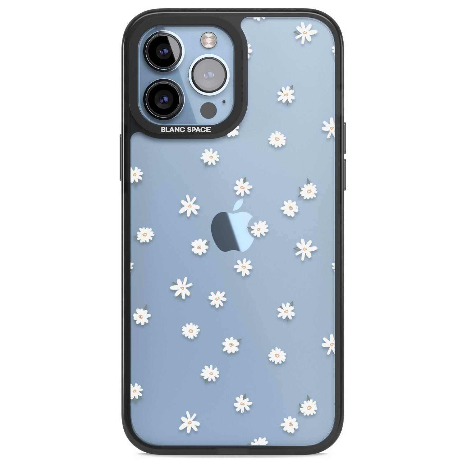White Stars on Clear Phone Case for iPhone 14 Pro Max