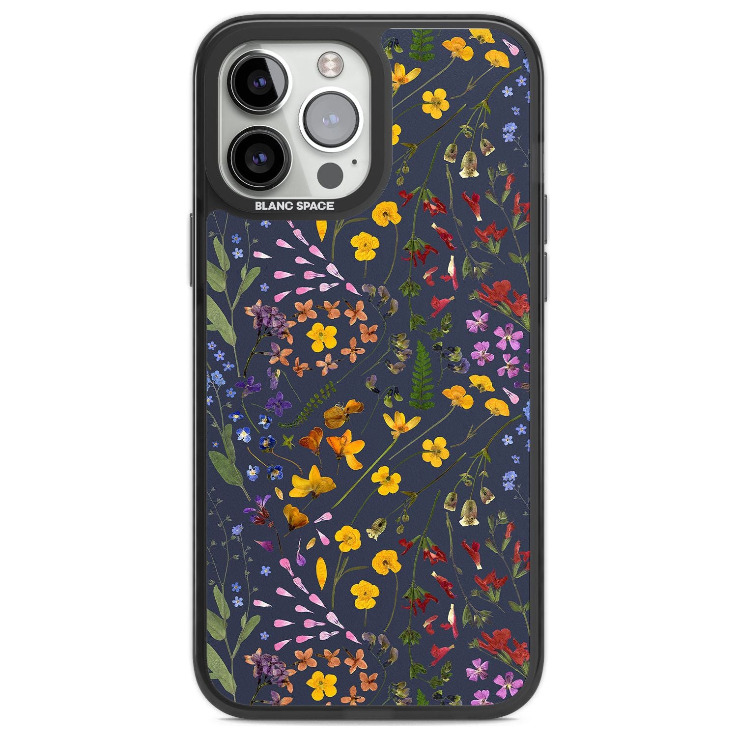 Wildflower Leaves Cluster Navy