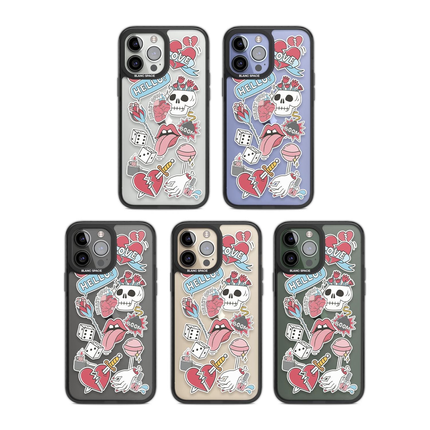 Skull & Flowers Stickers