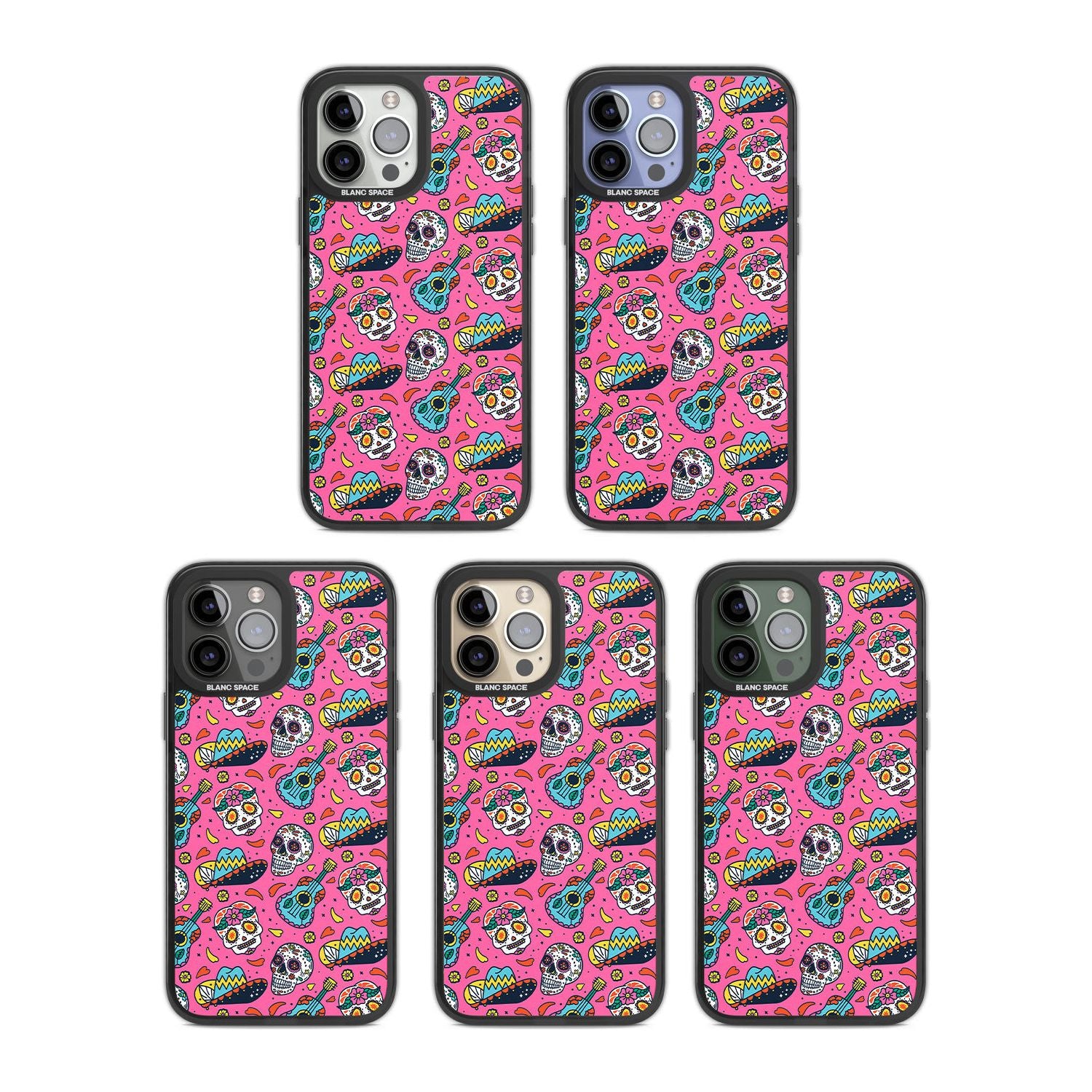 Pink Day Of The Dead Pattern