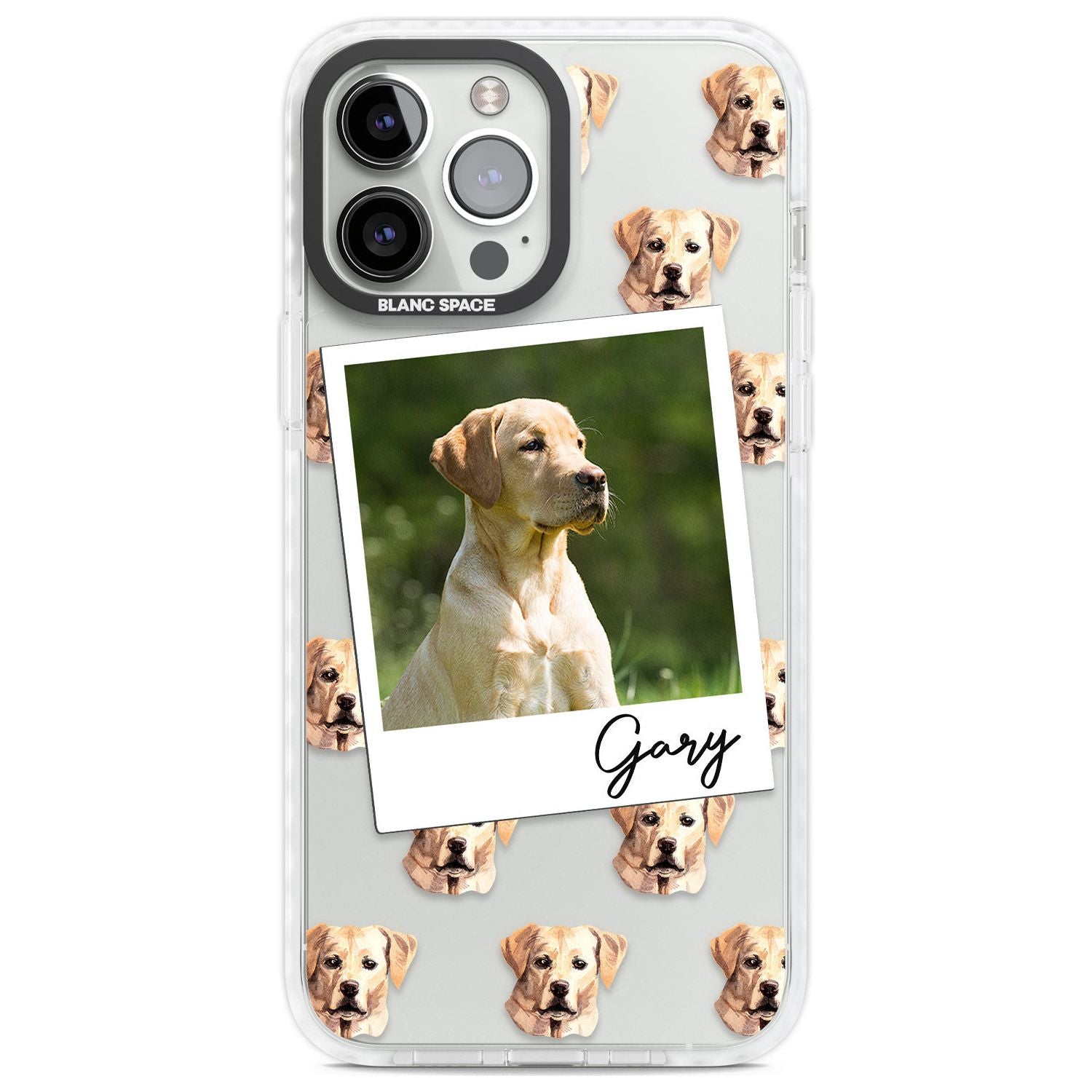 Personalised Labrador, Tan - Dog Photo Custom Phone Case iPhone 13 Pro Max / Impact Case,iPhone 14 Pro Max / Impact Case Blanc Space