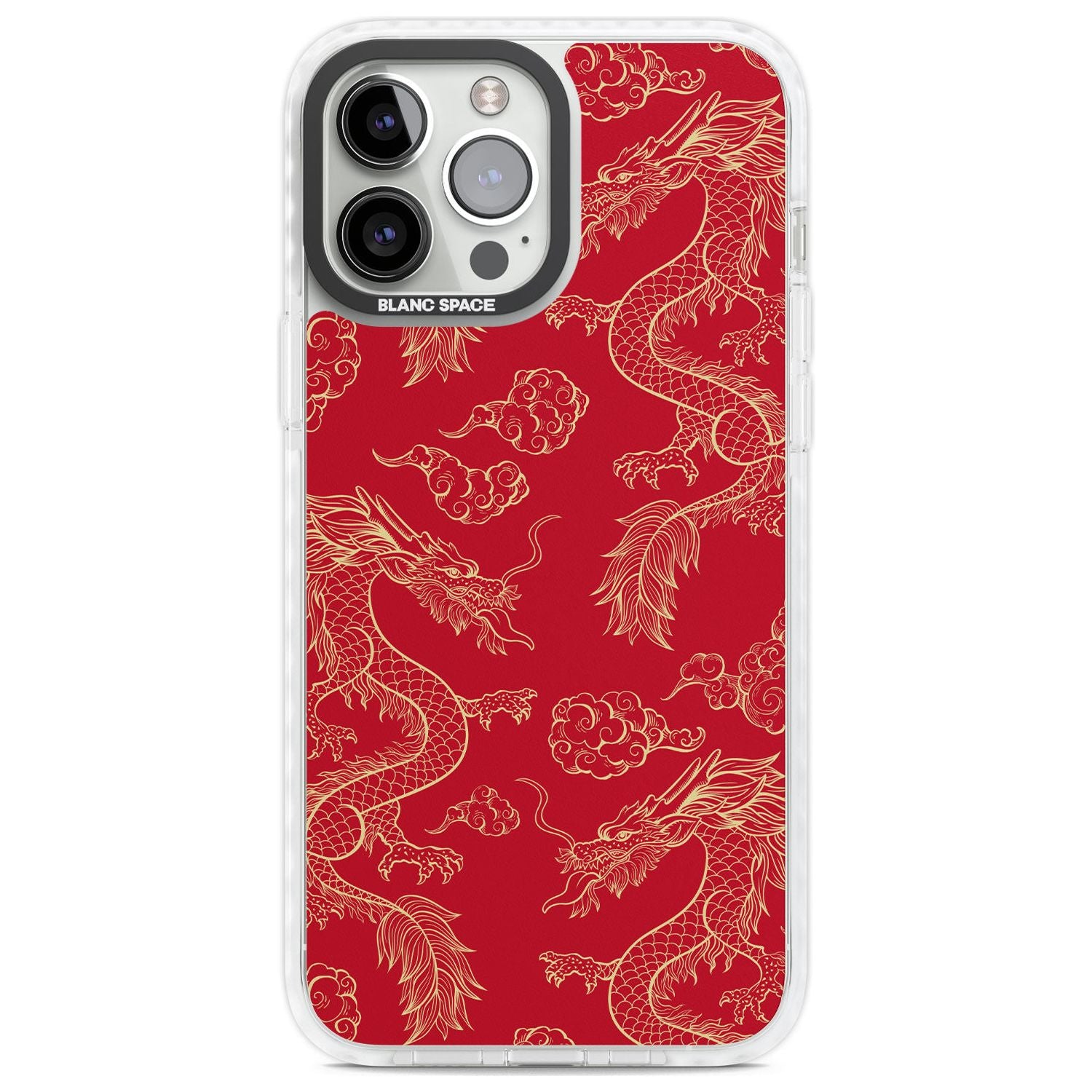Red And Gold Dragon Pattern
