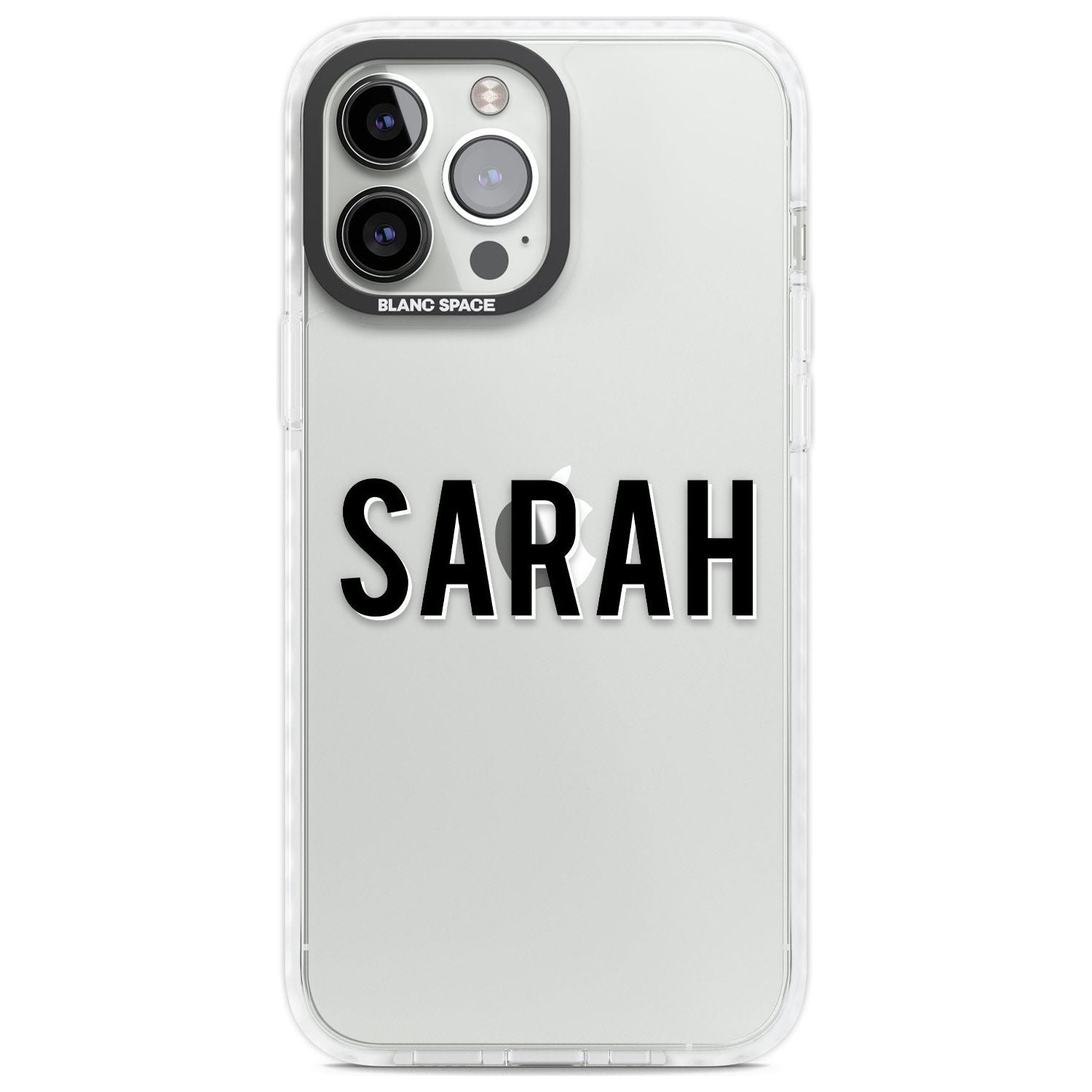 Personalised Clear Text 1A Custom Phone Case iPhone 13 Pro Max / Impact Case,iPhone 14 Pro Max / Impact Case Blanc Space