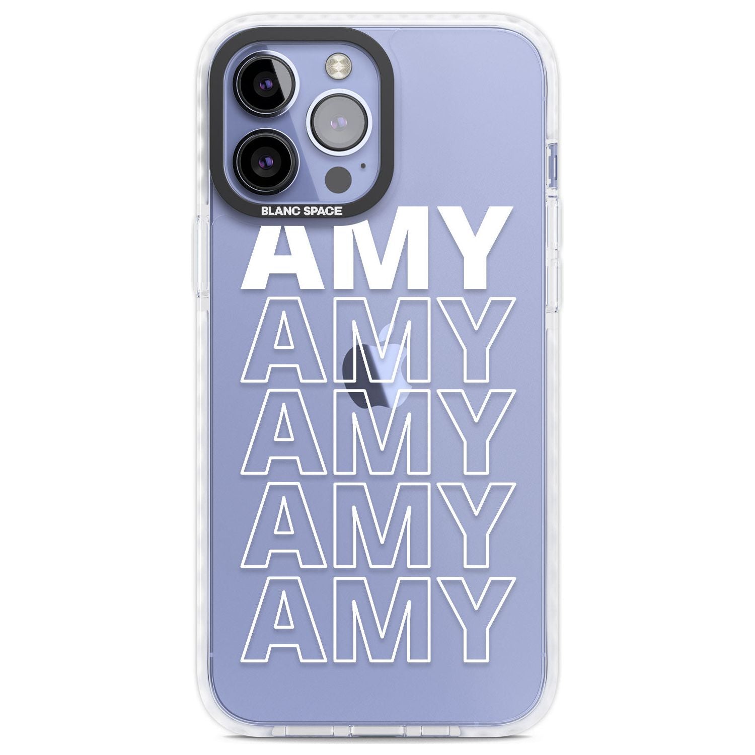 Personalised Clear Text 5C Custom Phone Case iPhone 13 Pro Max / Impact Case,iPhone 14 Pro Max / Impact Case Blanc Space