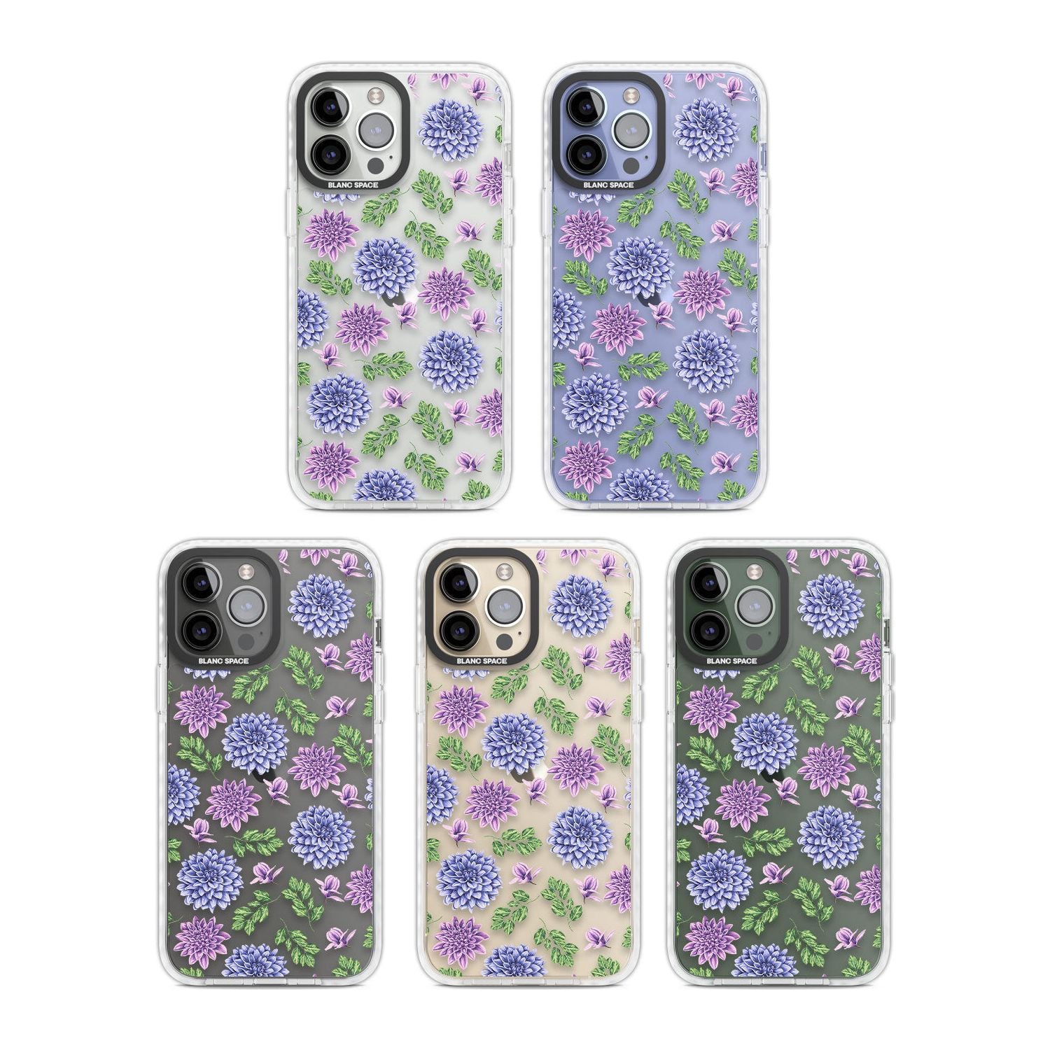 Purple Dahlias Floral