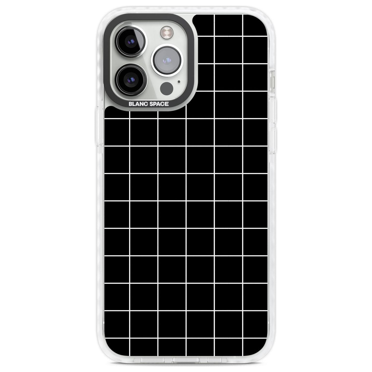 Minimalist Grid Pattern Black