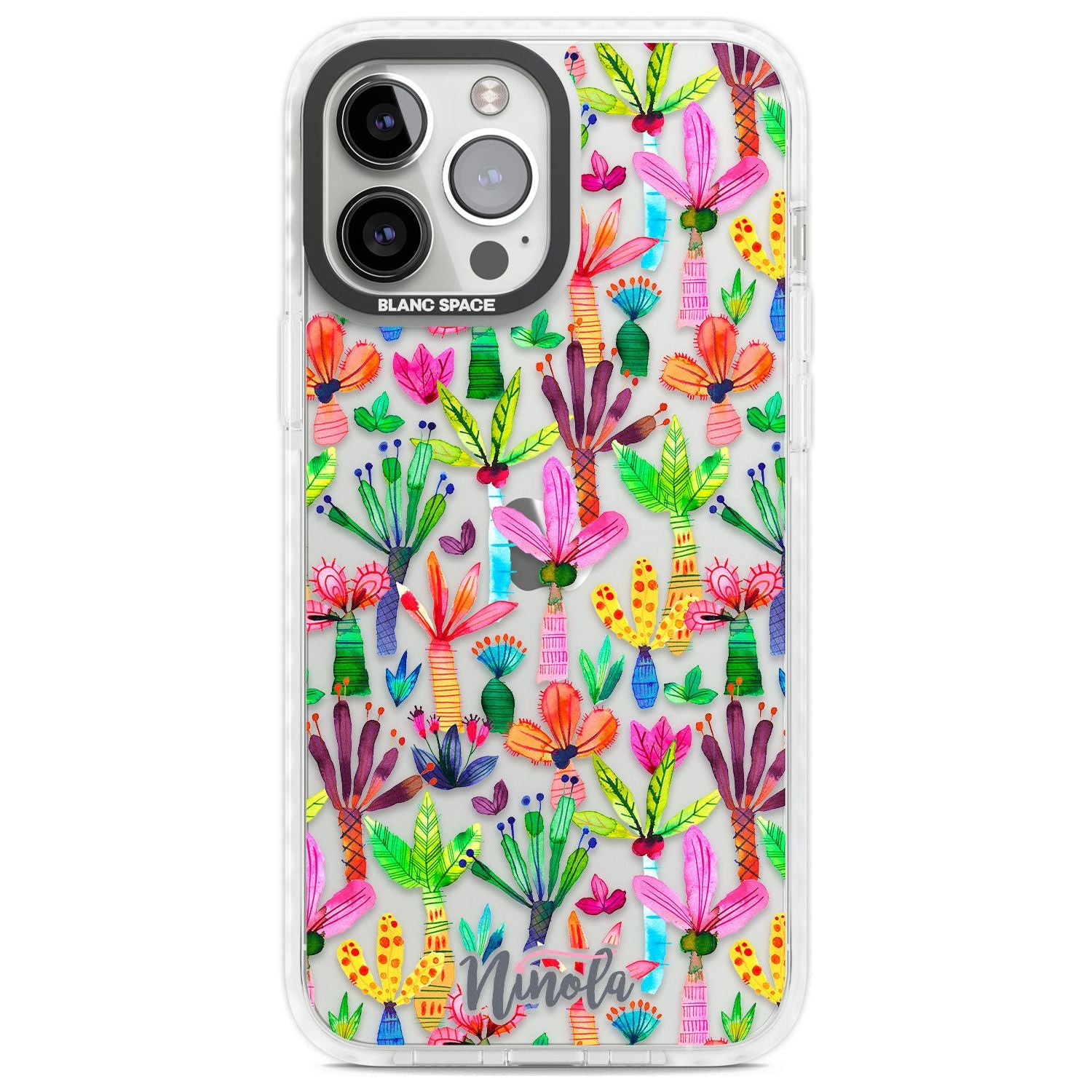 Palms Garden Phone Case iPhone 13 Pro Max / Impact Case,iPhone 14 Pro Max / Impact Case Blanc Space