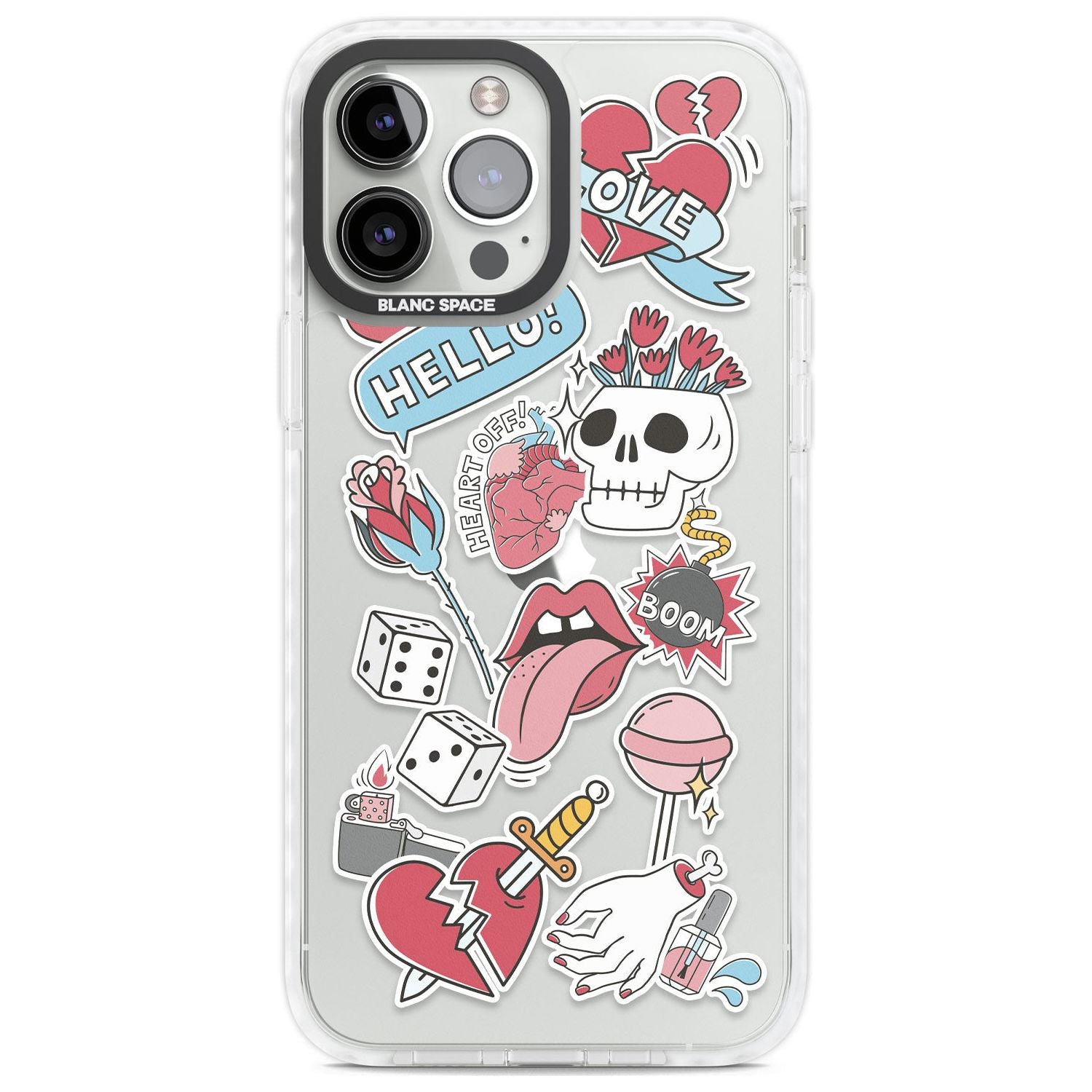 Skull & Flowers Stickers