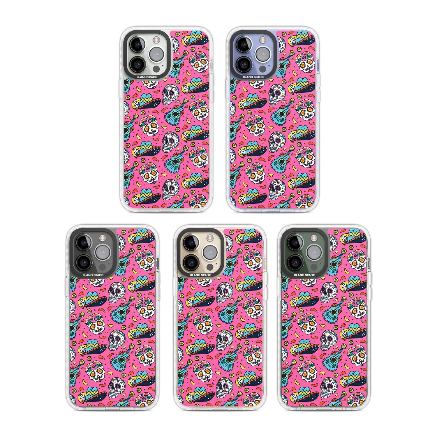 Pink Day Of The Dead Pattern