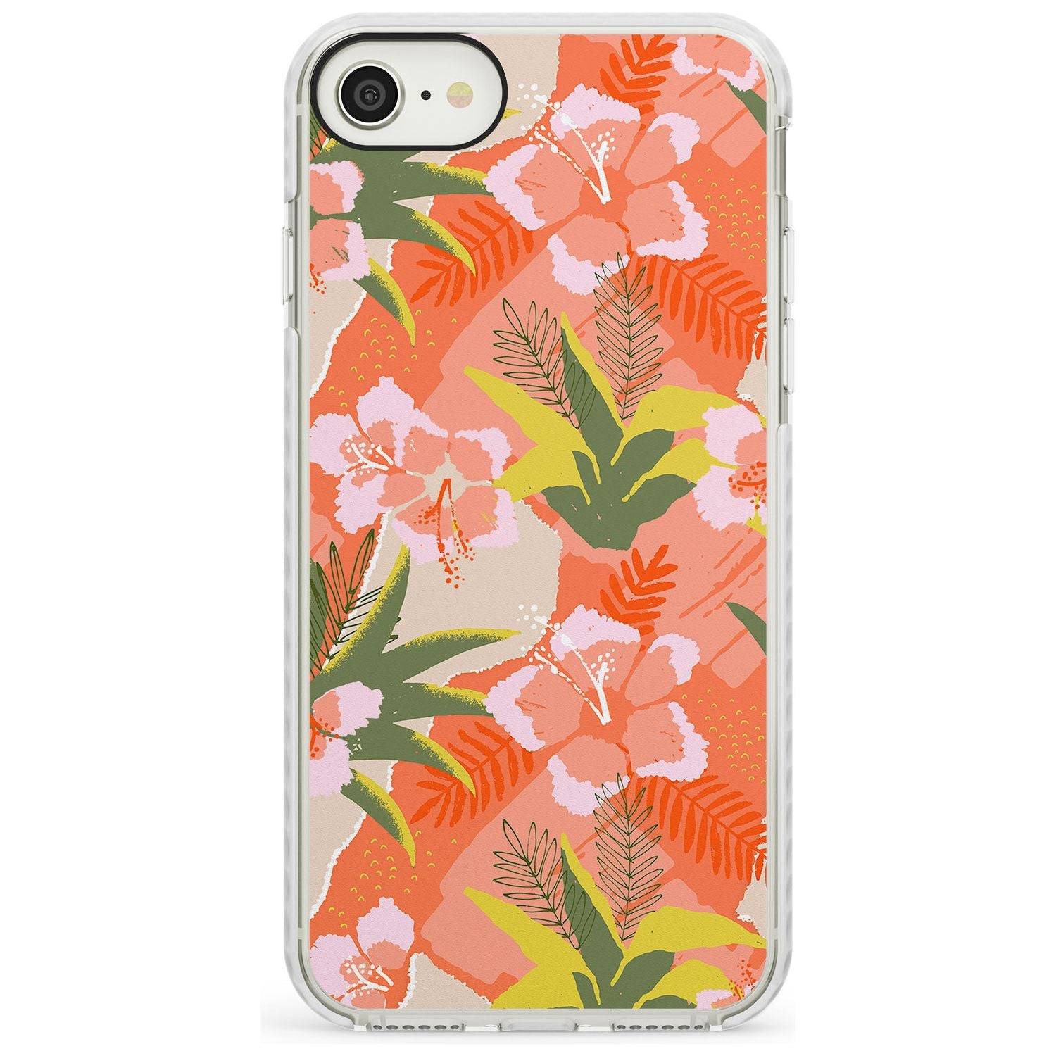 Hawaiian Flowers Abstract Pattern iPhone Case Impact Case Phone Case - Case Warehouse
