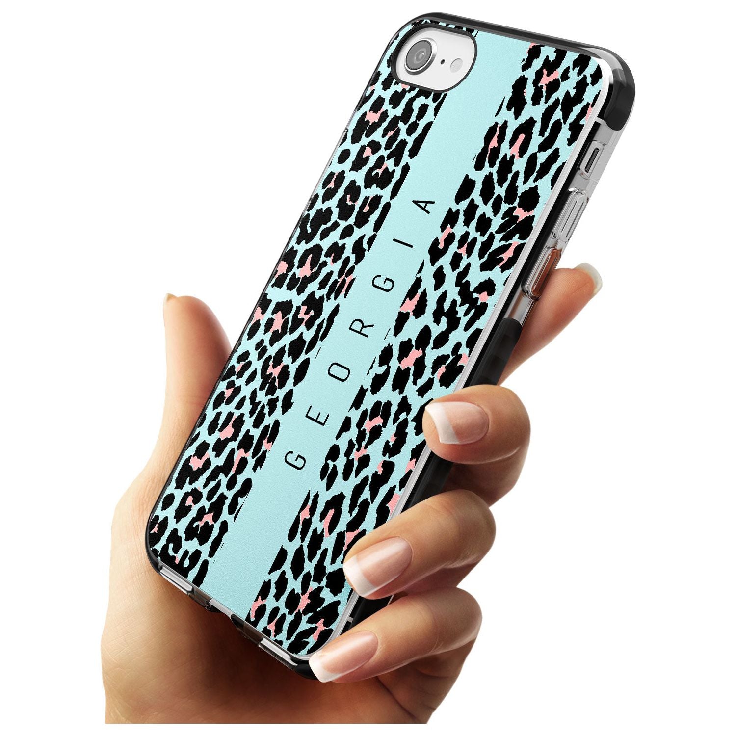 Custom Blue Leopard Spots iPhone Case Custom Phone Case - Case Warehouse