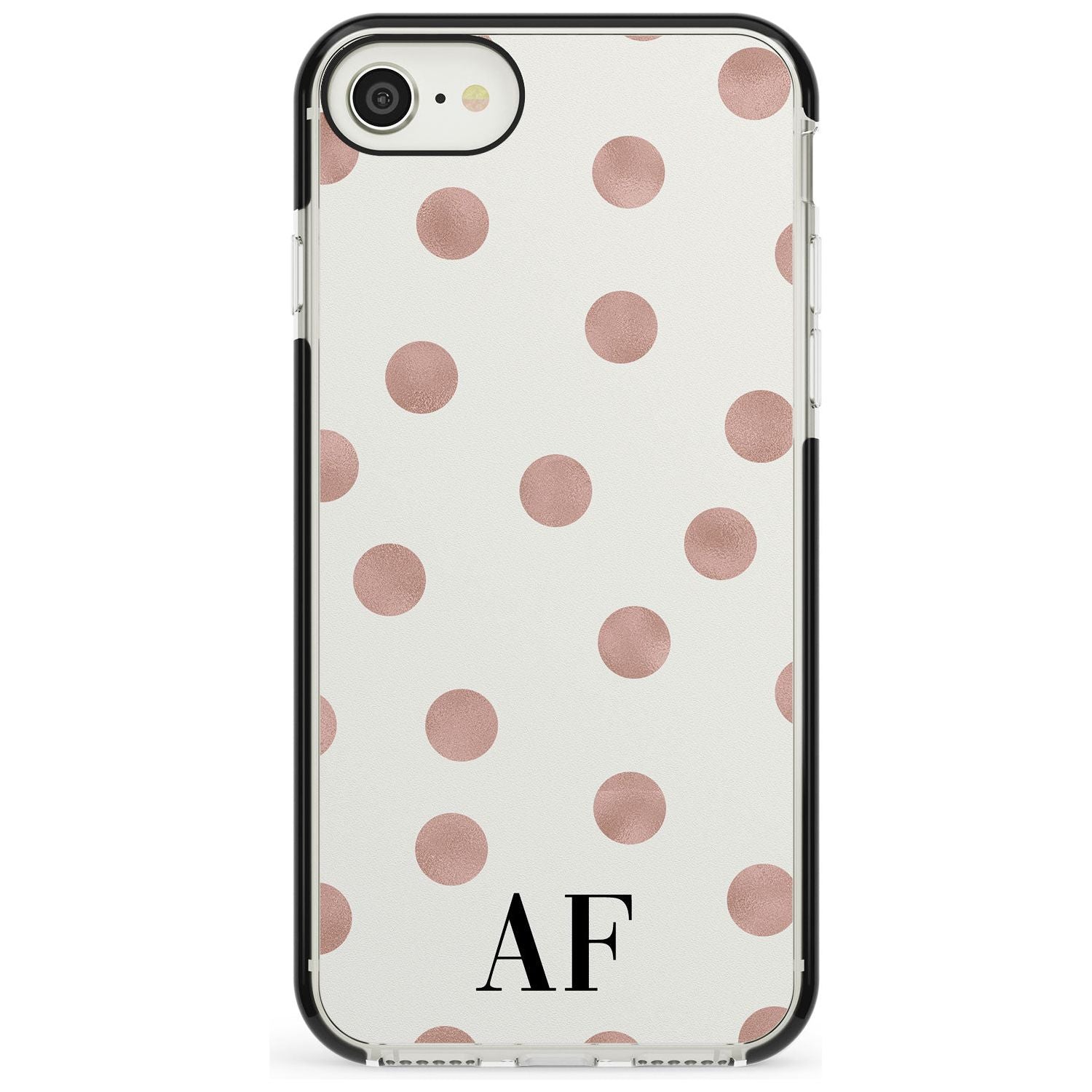 Initials & Dots iPhone Case Black Impact Custom Phone Case - Case Warehouse