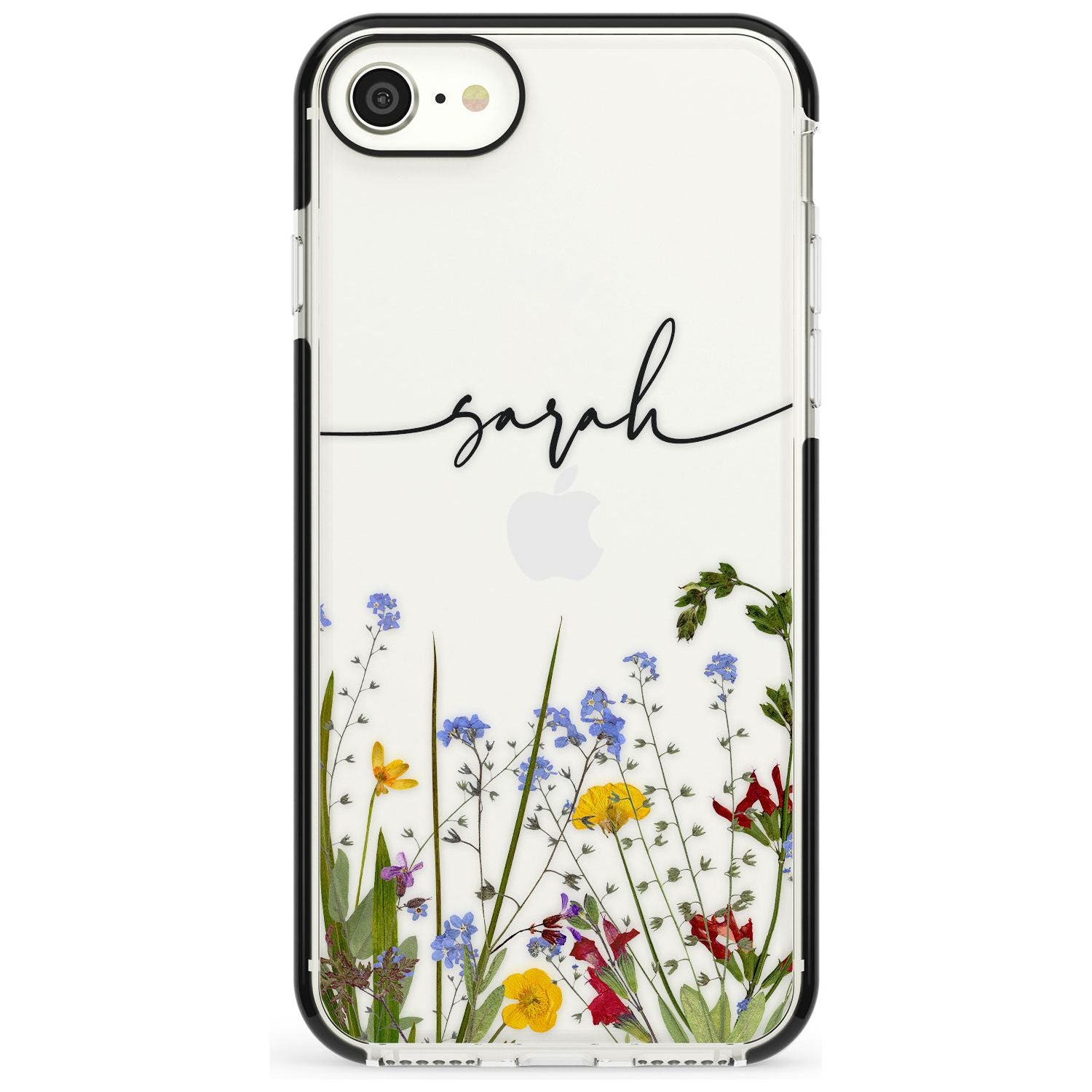 White Stars on Clear Phone Case for iPhone SE